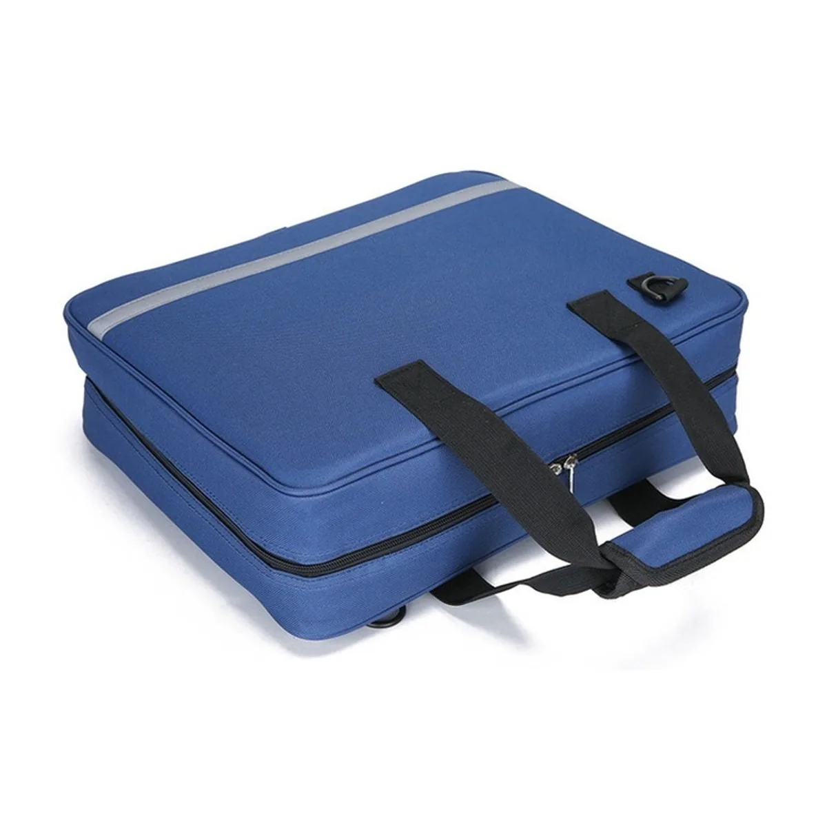 05501 Oxford Emergency Waist Bag in Navy Blue, construction and compartment detail 1