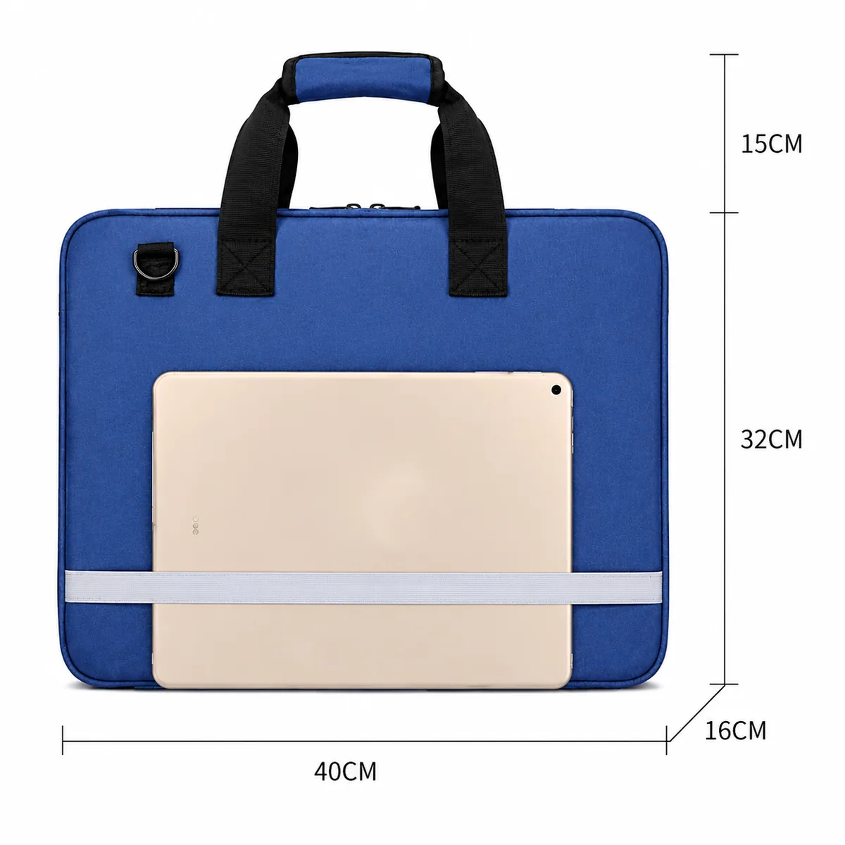 05501 Oxford Emergency Waist Bag in Navy Blue, construction and compartment detail 7