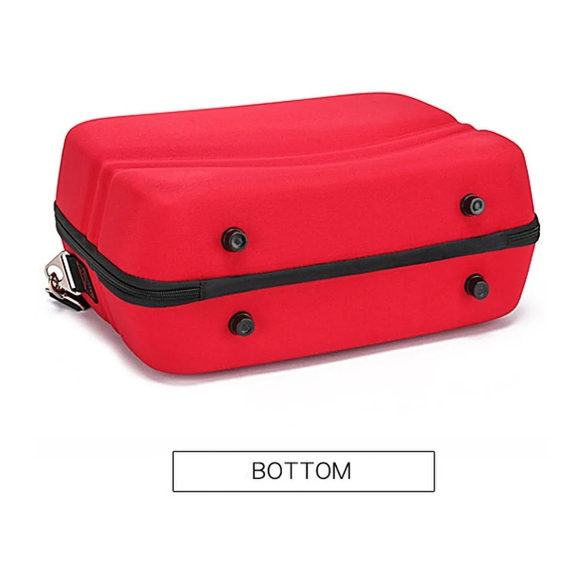 06605 1200D Emergency Waist Bag in Red, construction and compartment detail 1