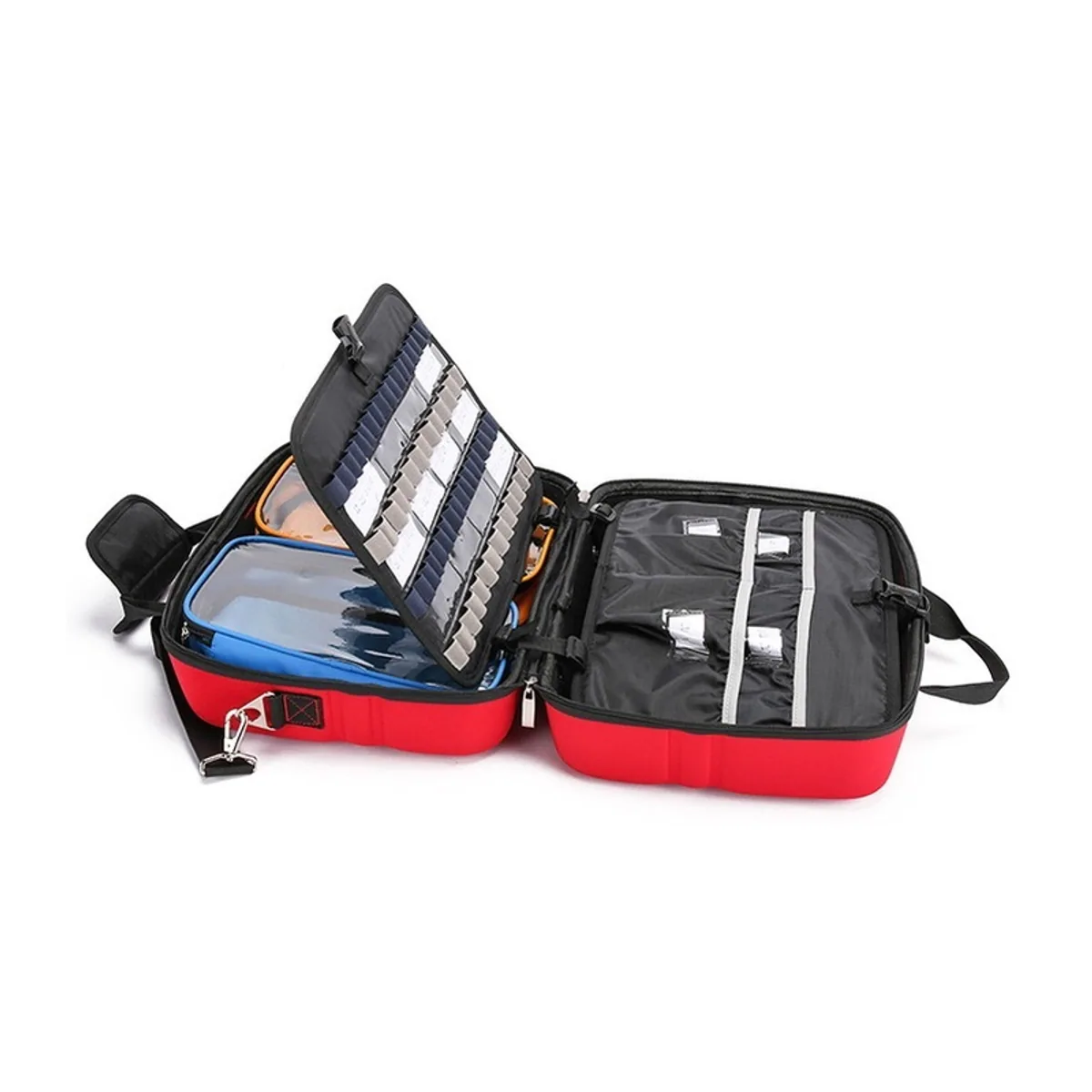06605 1200D Emergency Waist Bag in Red, construction and compartment detail 2