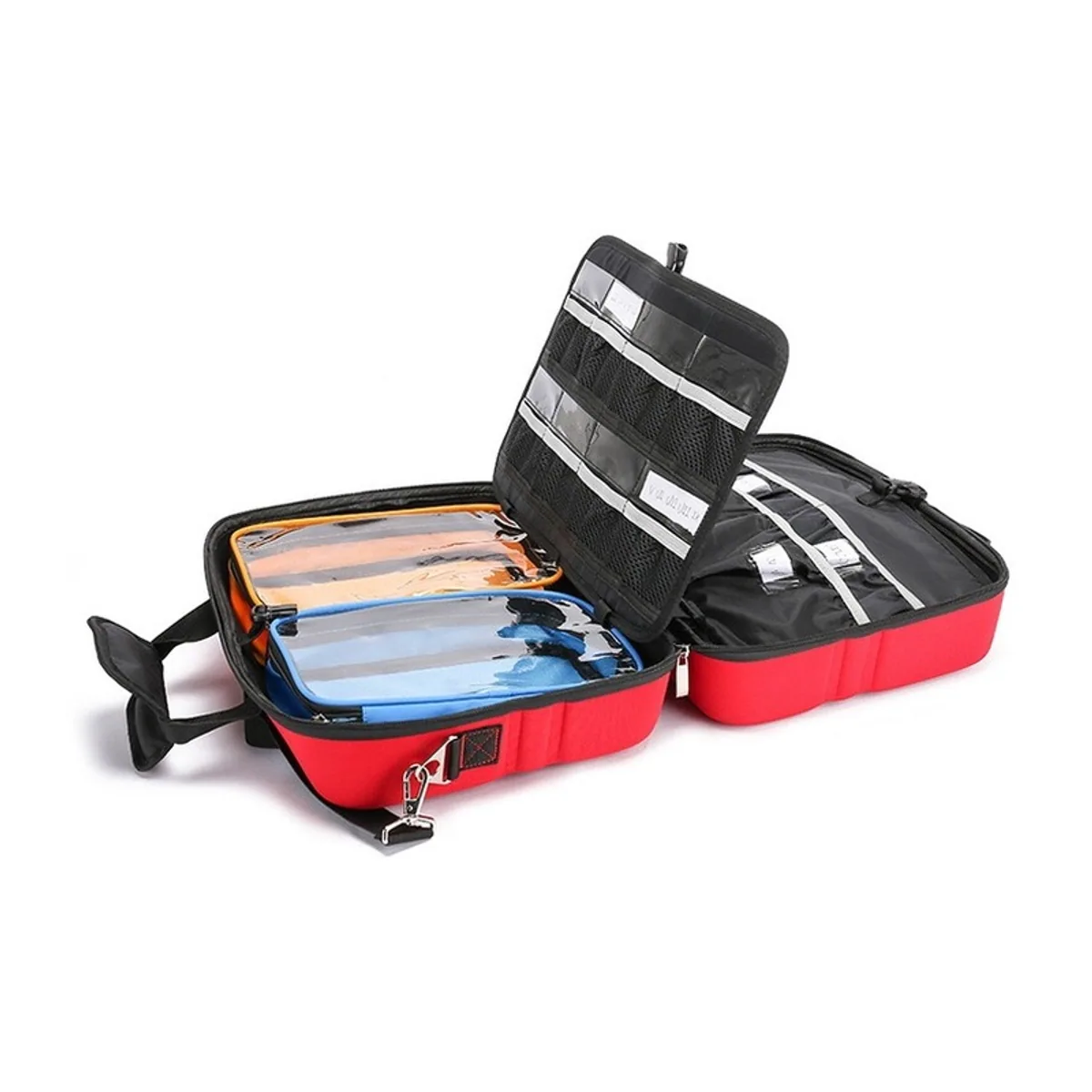 06605 1200D Emergency Waist Bag in Red, construction and compartment detail 3