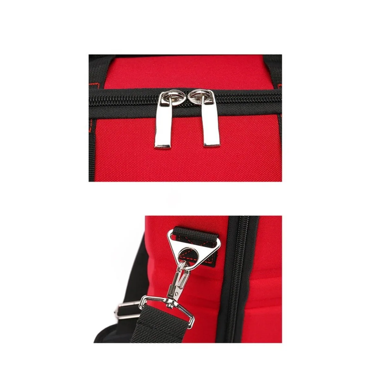 06605 1200D Emergency Waist Bag in Red, construction and compartment detail 5