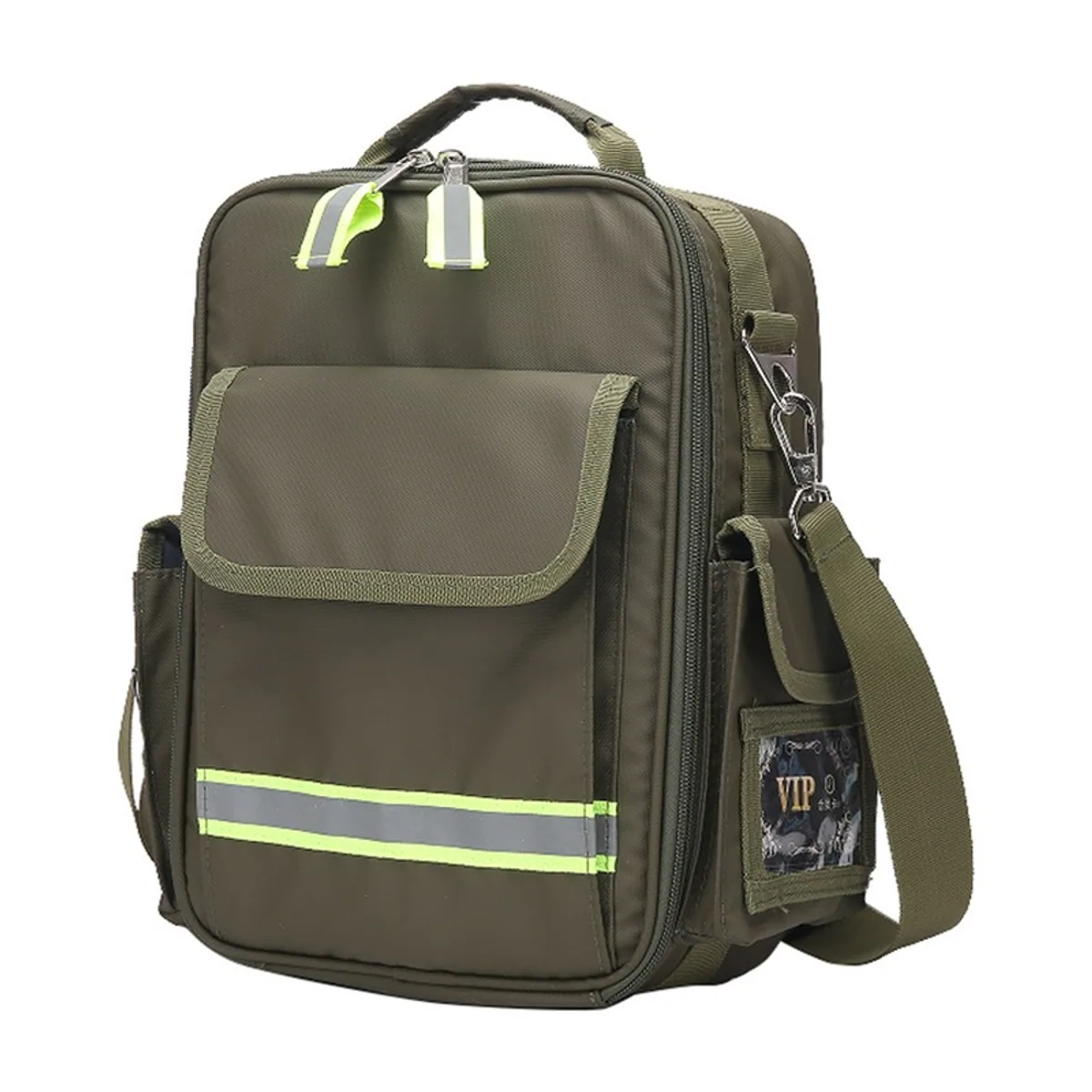 06610 Oxford Portable First Aid Bag in Red, construction and compartment detail 7