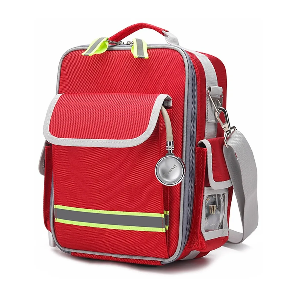 06610 Oxford Portable First Aid Bag in Red, portable first aid bag product view