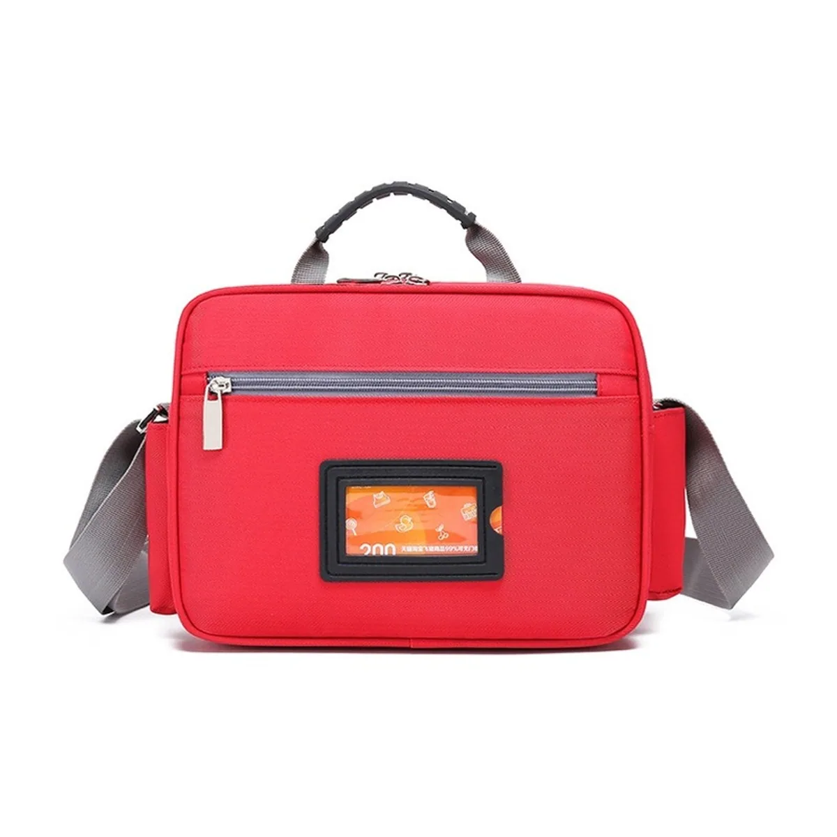 06611 Oxford Emergency Waist Bag in Red, construction and compartment detail 3