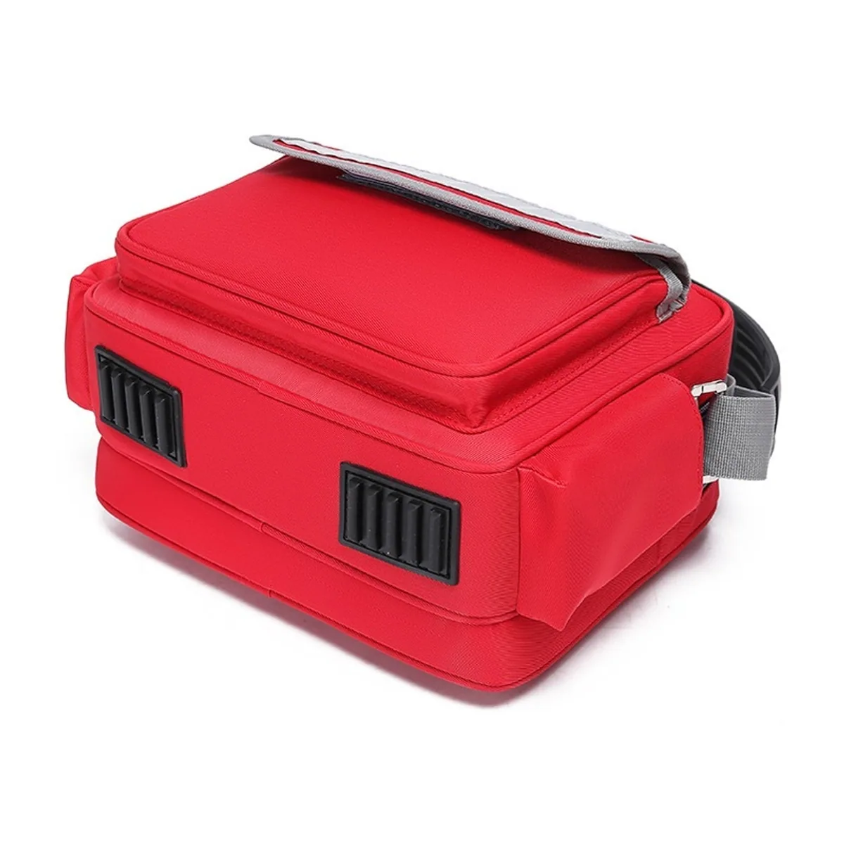 06611 Oxford Emergency Waist Bag in Red, construction and compartment detail 4