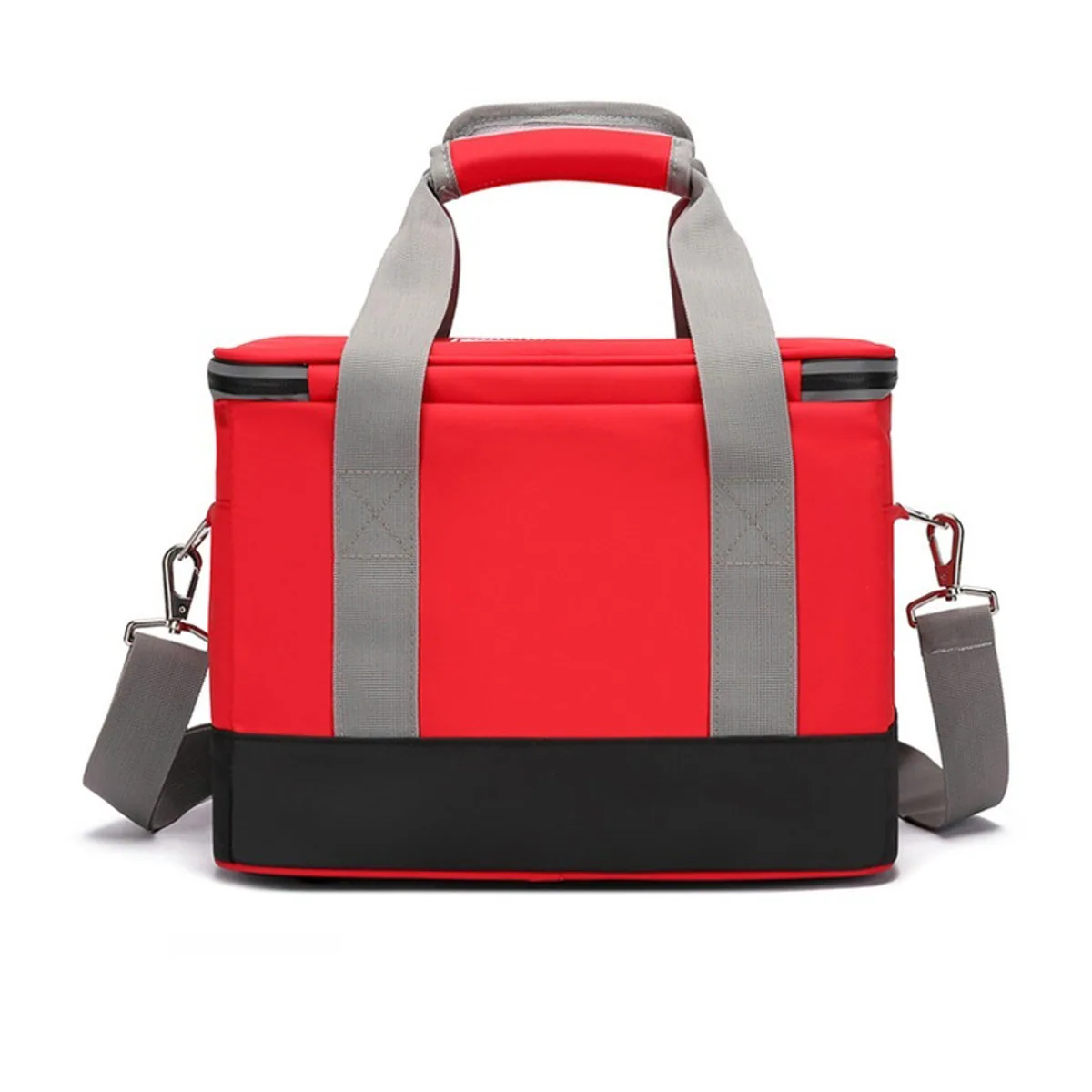 06613 Oxford Portable First Aid Bag in Red, construction and compartment detail 3