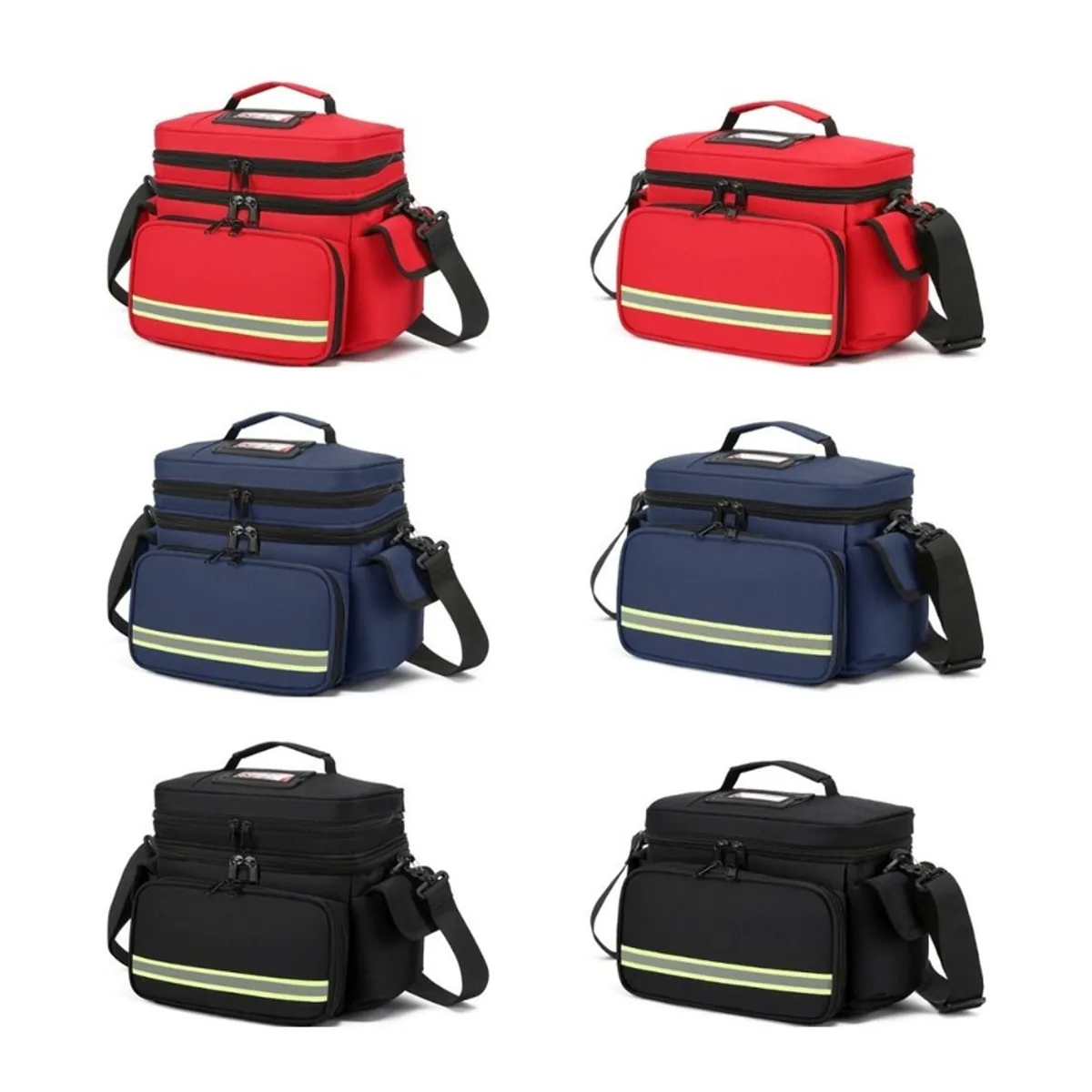 06616 1200D Emergency Waist Bag in Red, construction and compartment detail 3
