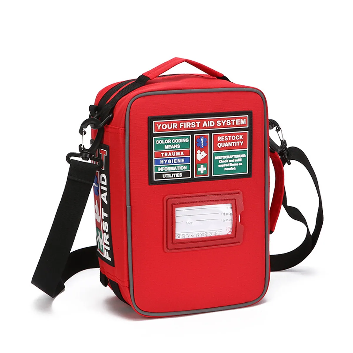 06619 1000D Portable First Aid Bag in Red, portable first aid bag product view