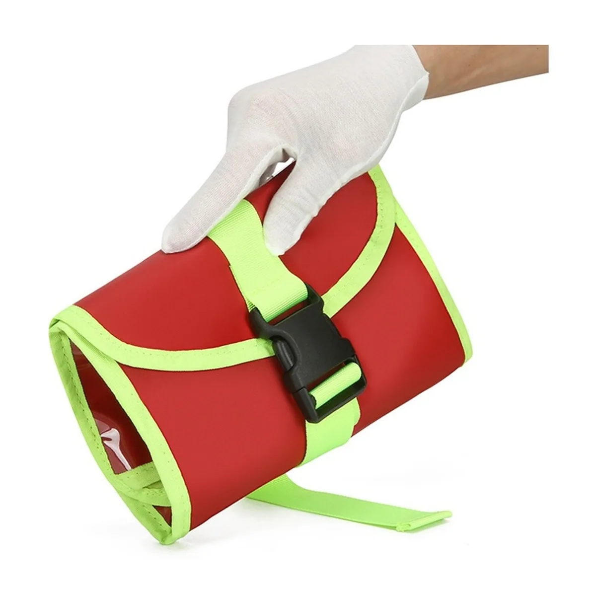 06621 1200D Emergency Waist Bag in Red, construction and compartment detail 6