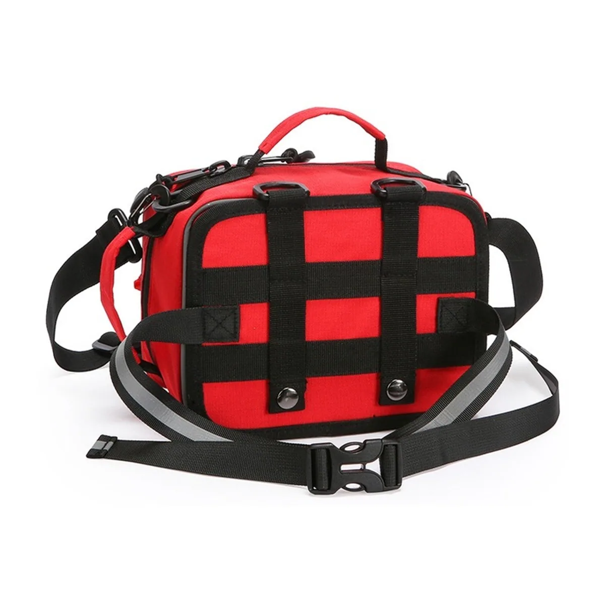 06622 1000D Emergency Waist Bag in Red, construction and compartment detail 3