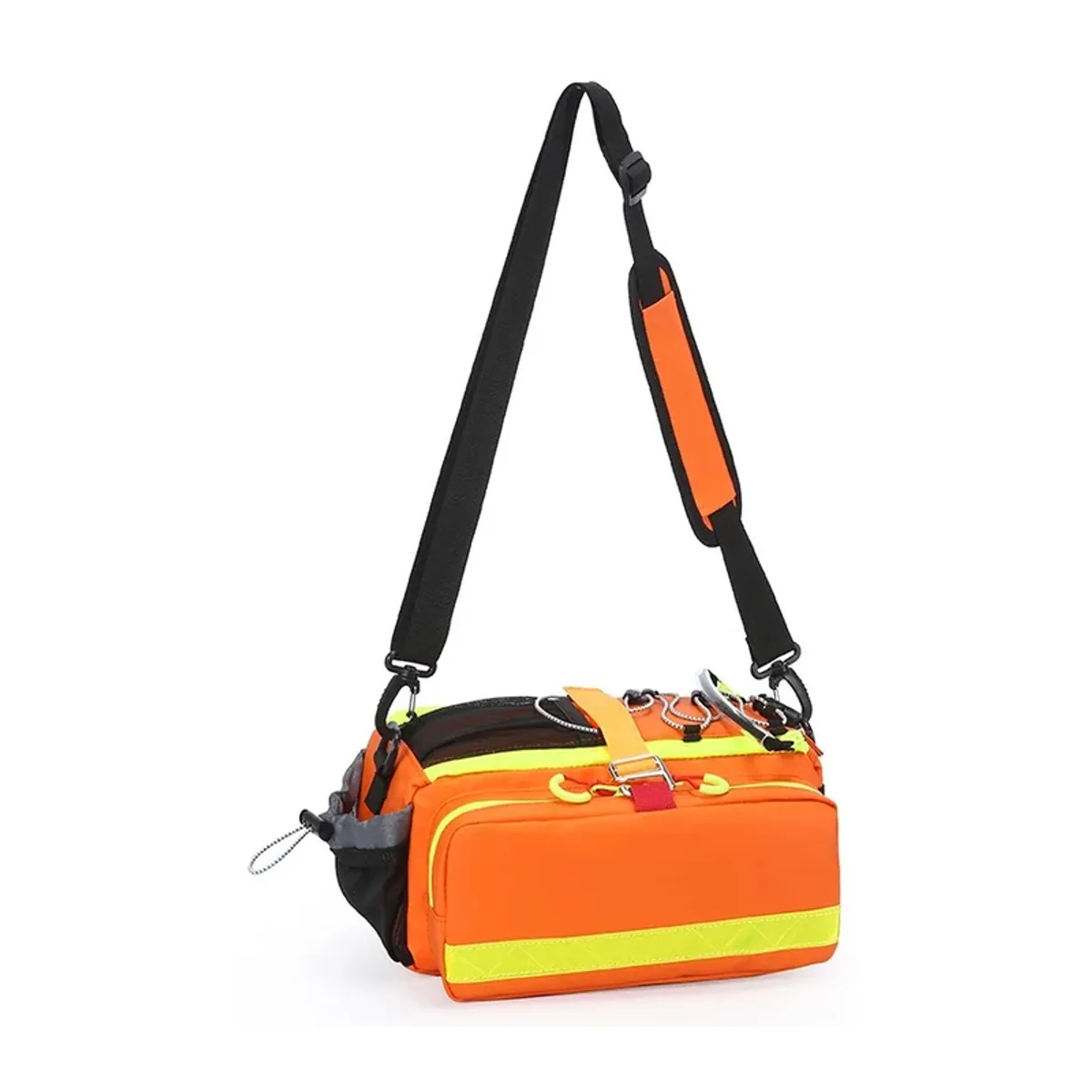 06623 1200D Emergency Waist Bag in Red, construction and compartment detail 1
