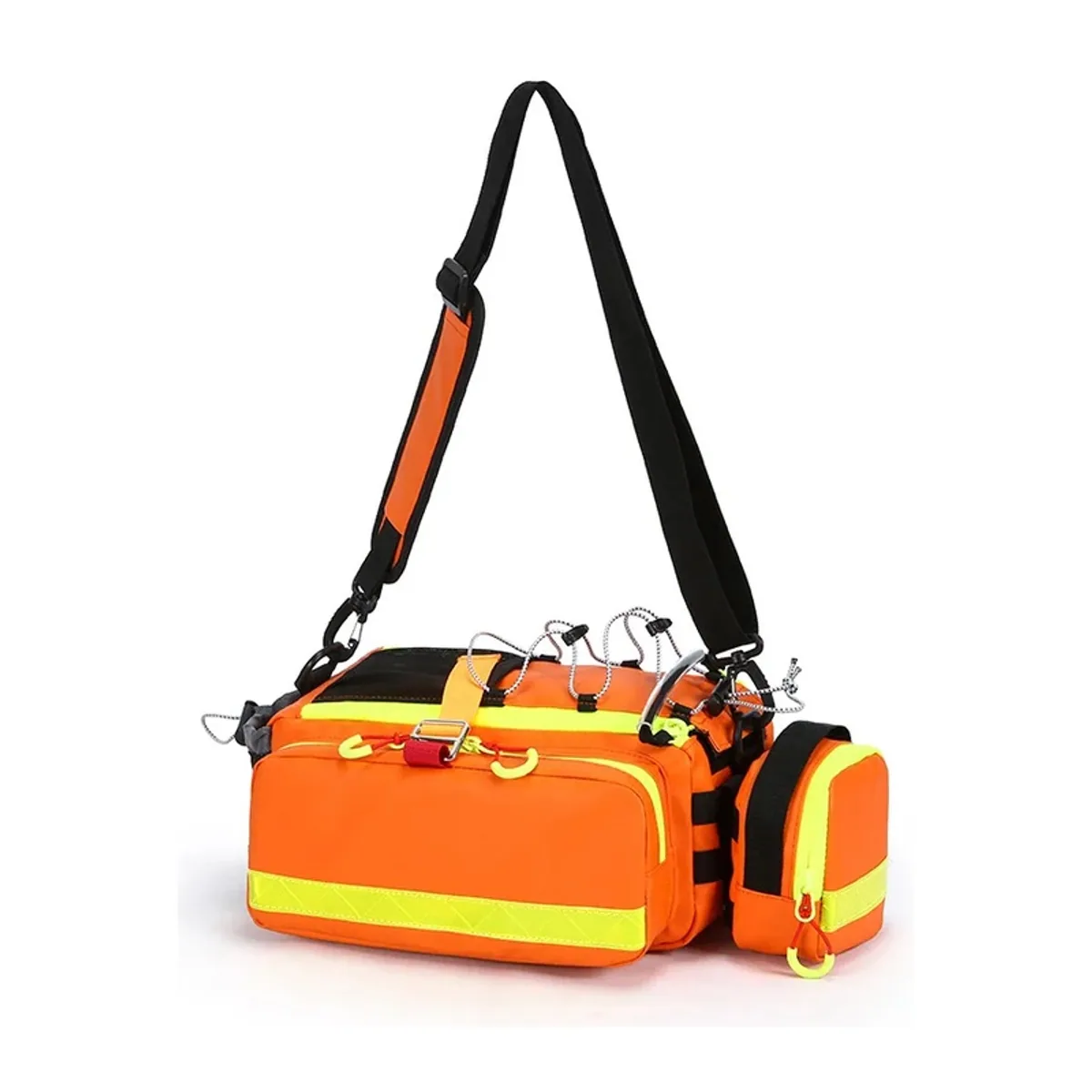 06623 1200D Emergency Waist Bag in Red, construction and compartment detail 3