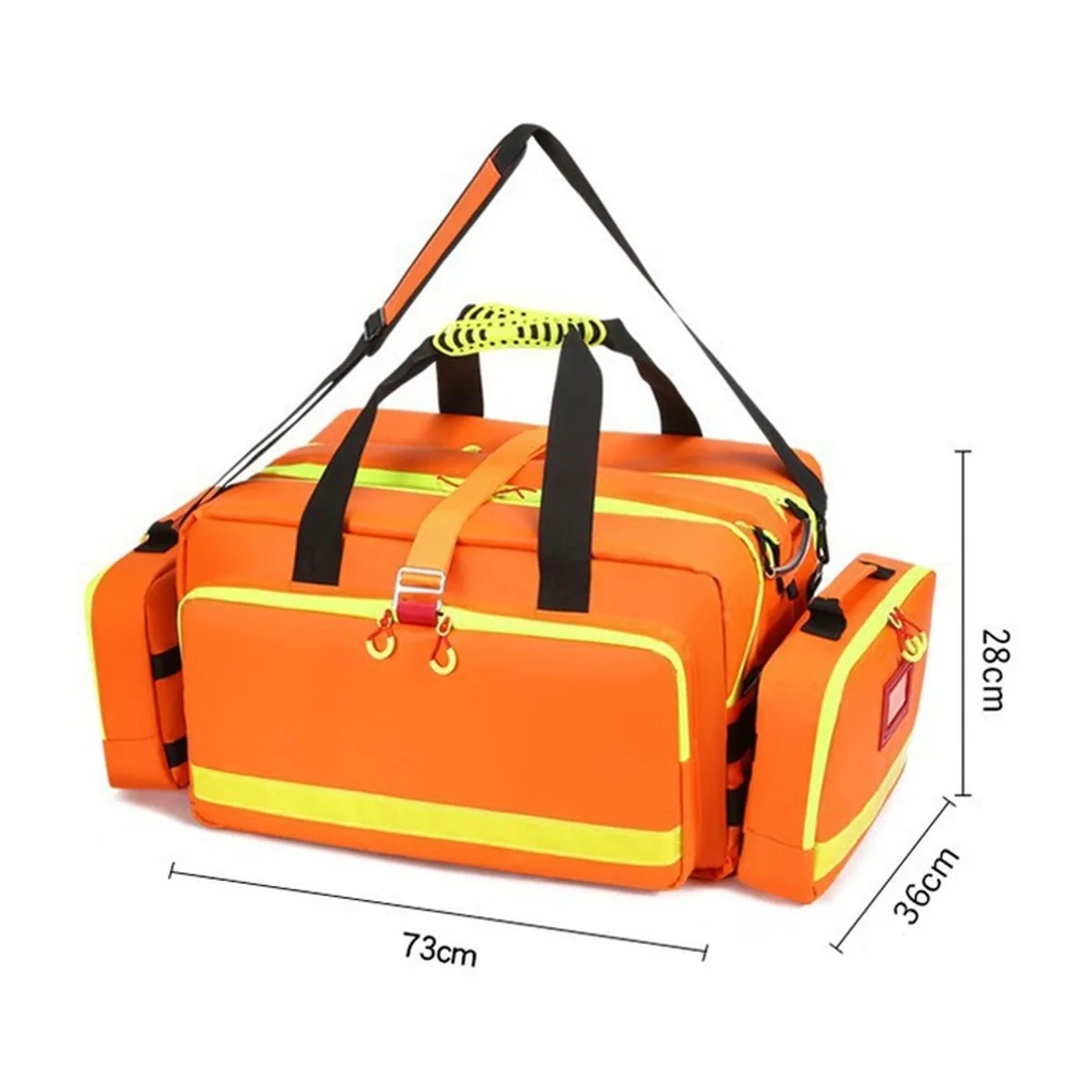 06624 1200D Portable First Aid Bag in Red, construction and compartment detail 4