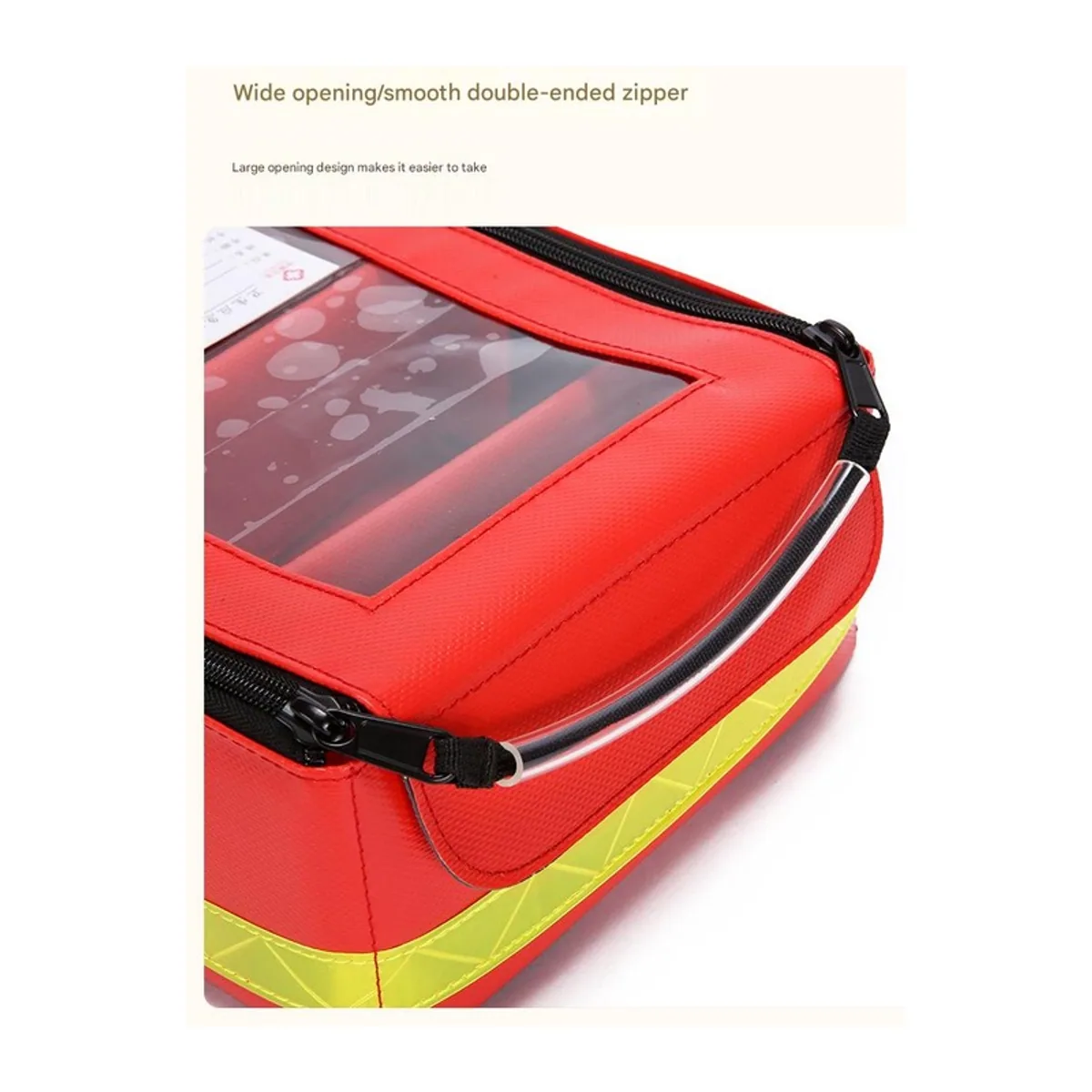 06626 PVC Waterproof PVC Rescue Bag in Red, construction and compartment detail 3