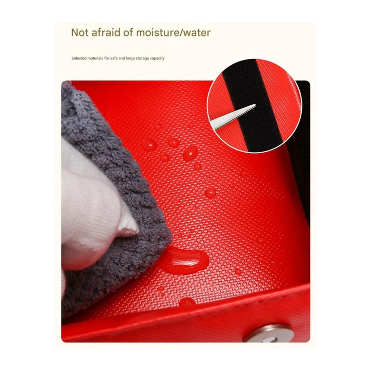 06626 PVC Waterproof PVC Rescue Bag in Red, construction and compartment detail 6