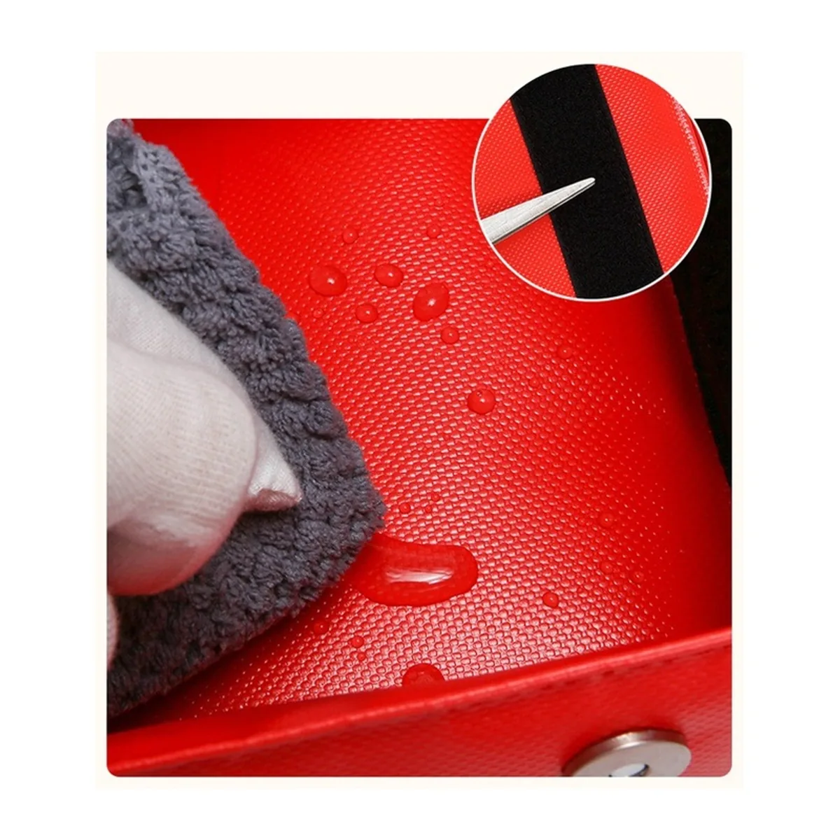 06627 PVC Waterproof PVC Rescue Bag in Red, construction and compartment detail 2