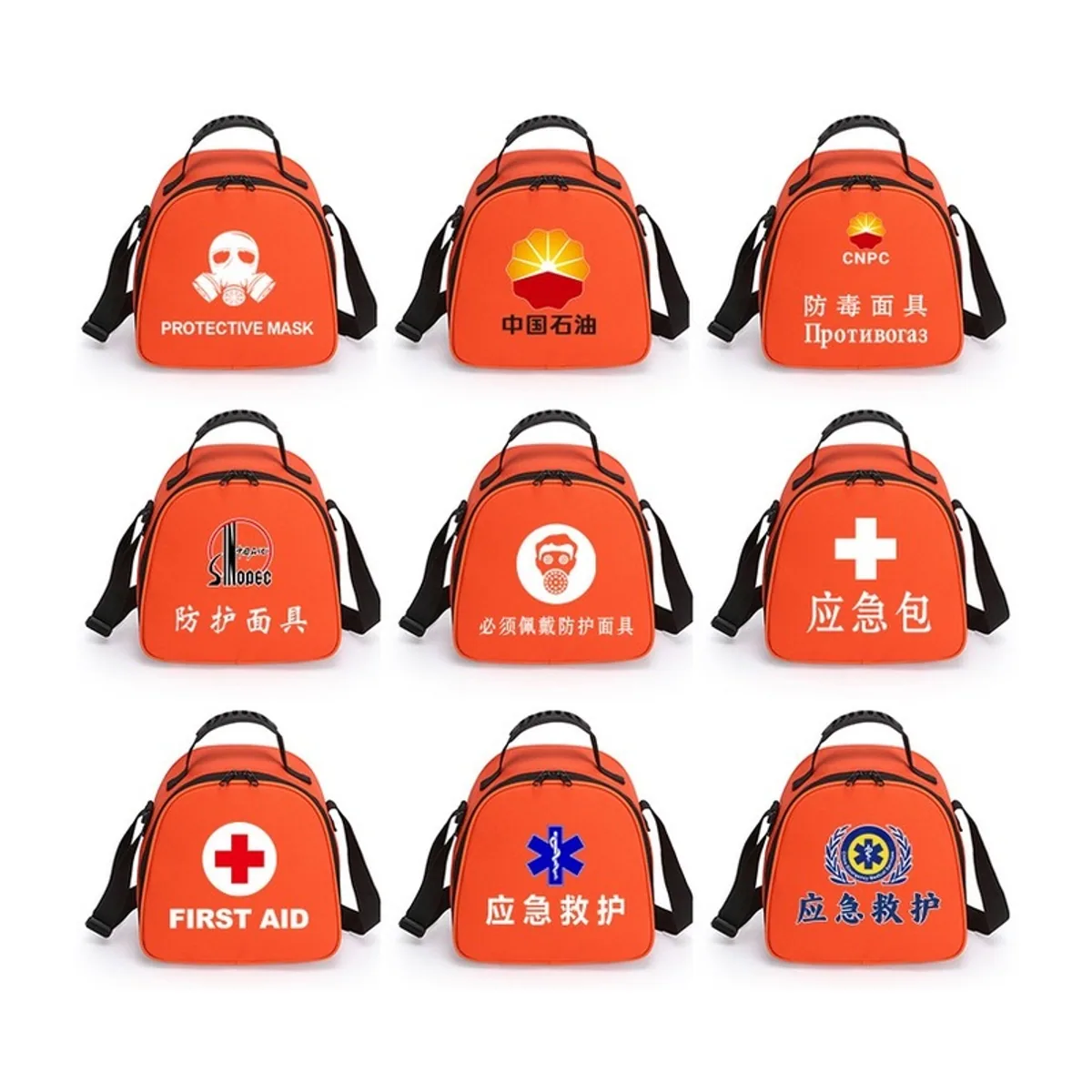 06640 1200D Waterproof PVC Rescue Bag in Orange, construction and compartment detail 3