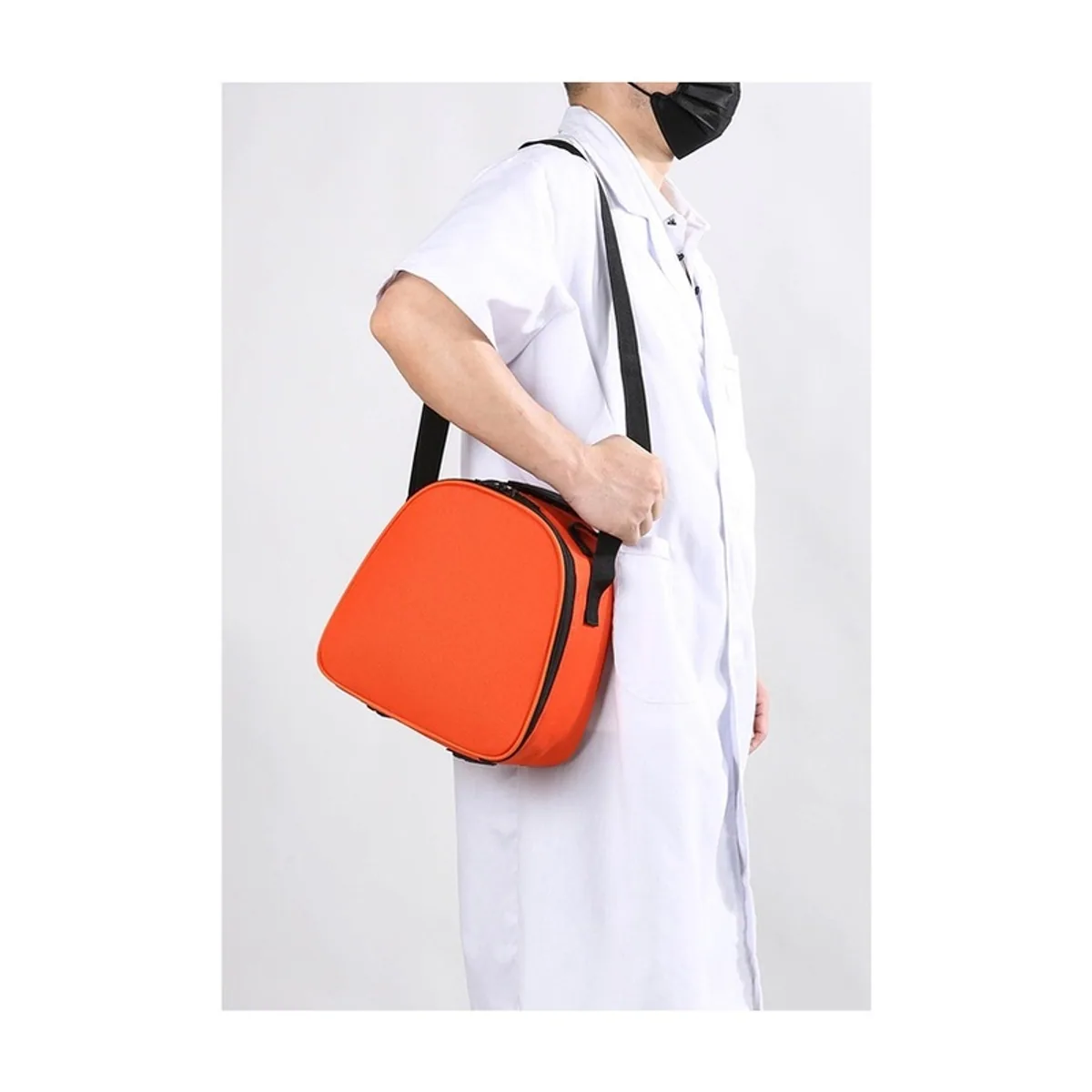 06640 1200D Waterproof PVC Rescue Bag in Orange, construction and compartment detail 6