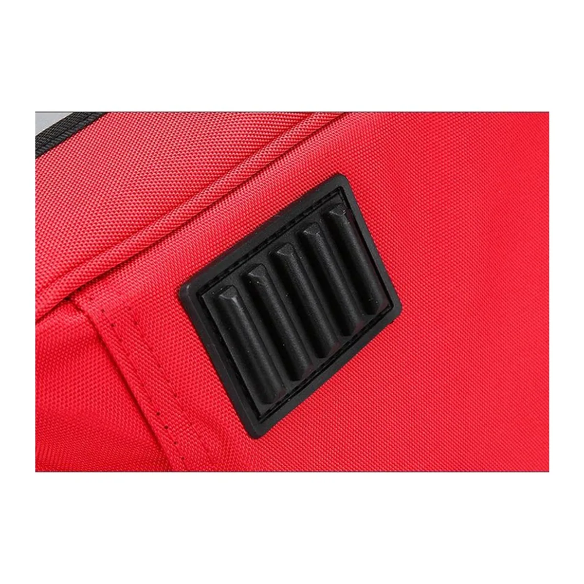 08802 Oxford Portable First Aid Bag in Red, construction and compartment detail 2