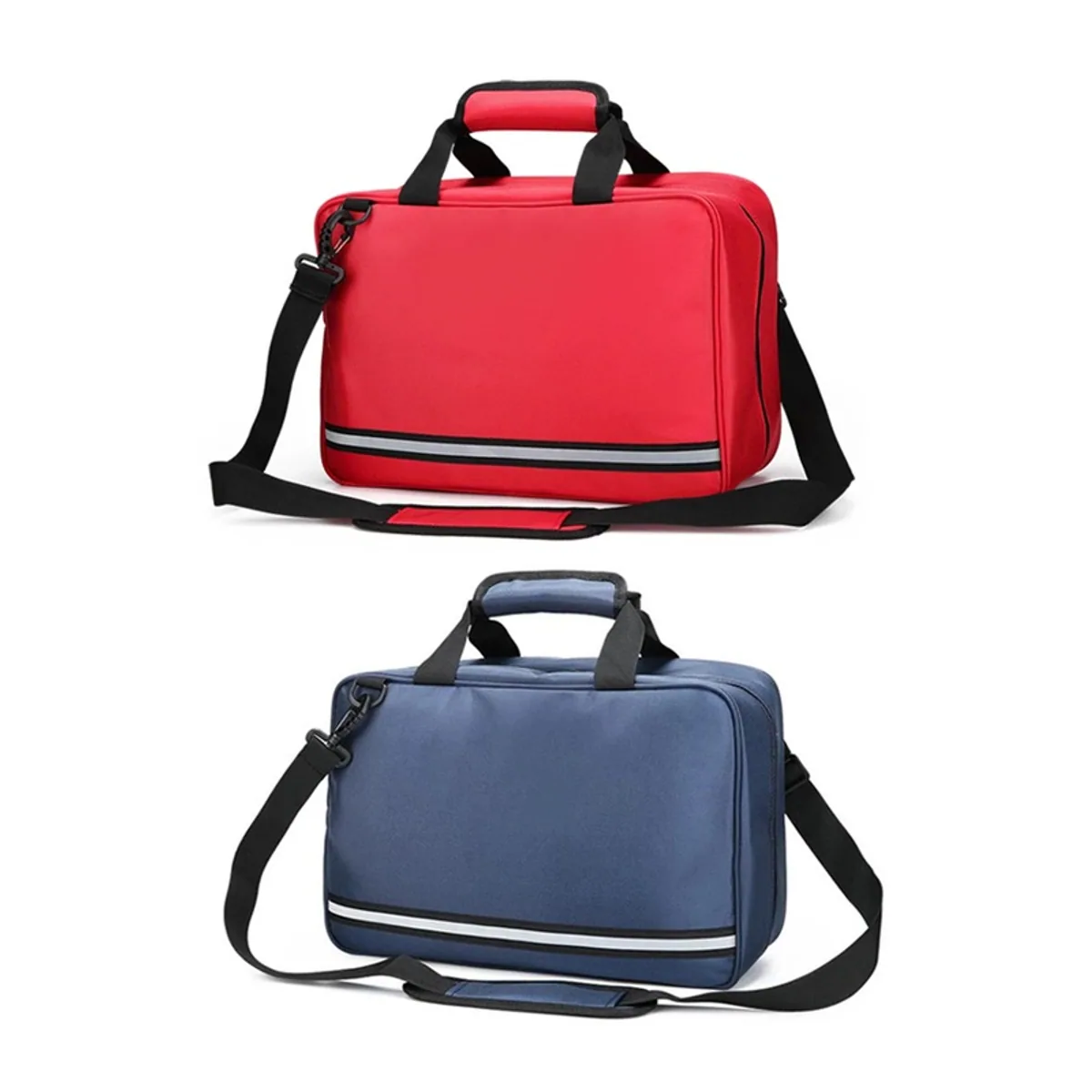 08802 Oxford Portable First Aid Bag in Red, construction and compartment detail 6
