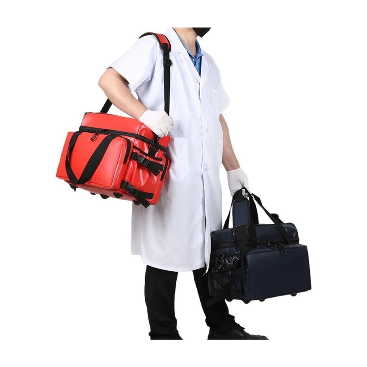 08808 PVC Waterproof PVC Rescue Bag in Red, construction and compartment detail 7