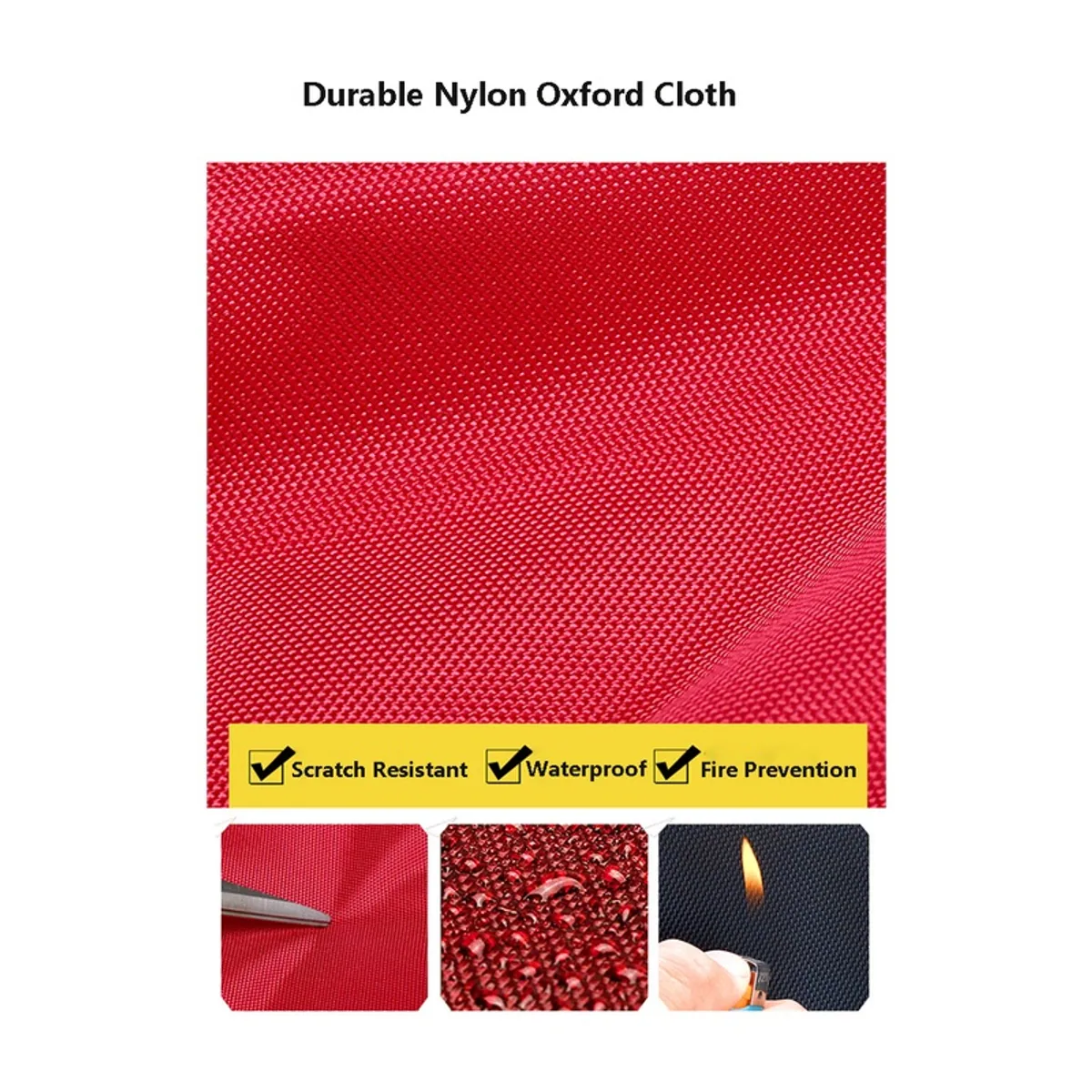 08809 Oxford Emergency Waist Bag in Red, construction and compartment detail 5
