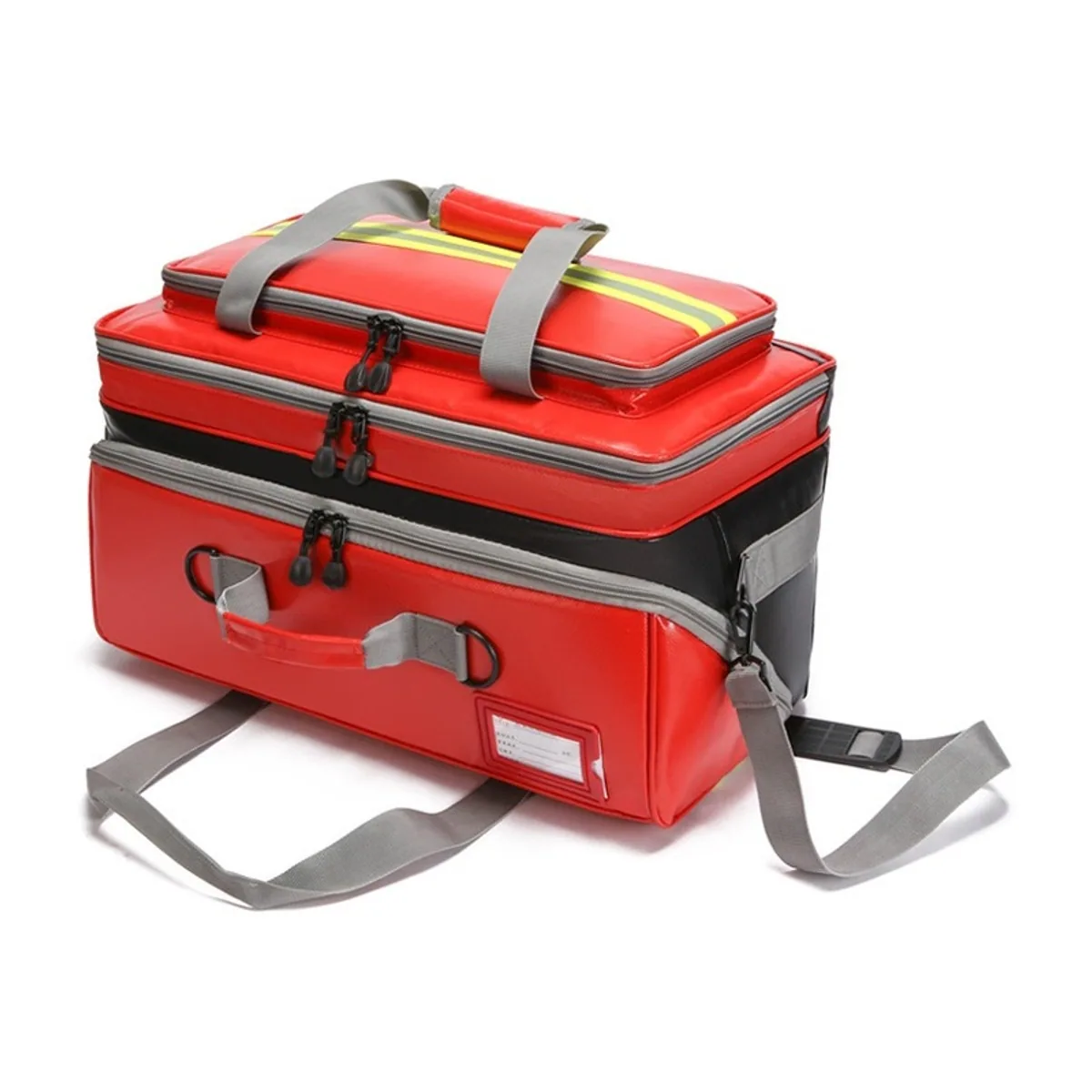 08811 PVC Waterproof PVC Rescue Bag in Red, construction and compartment detail 5