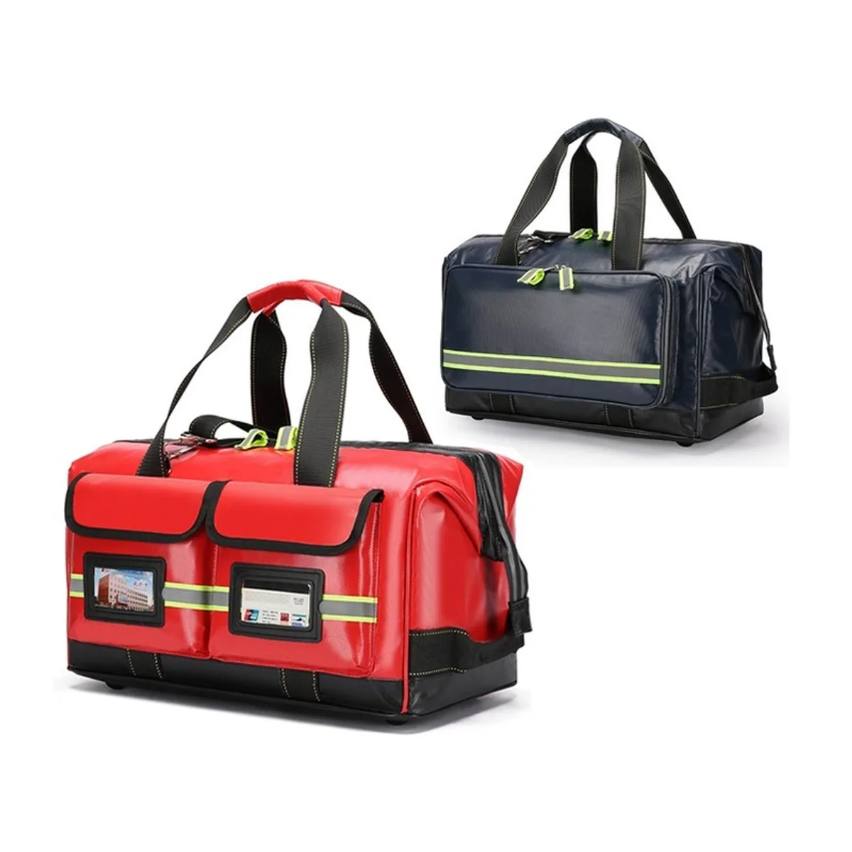 08812 Oxford Portable First Aid Bag in Red, construction and compartment detail 2