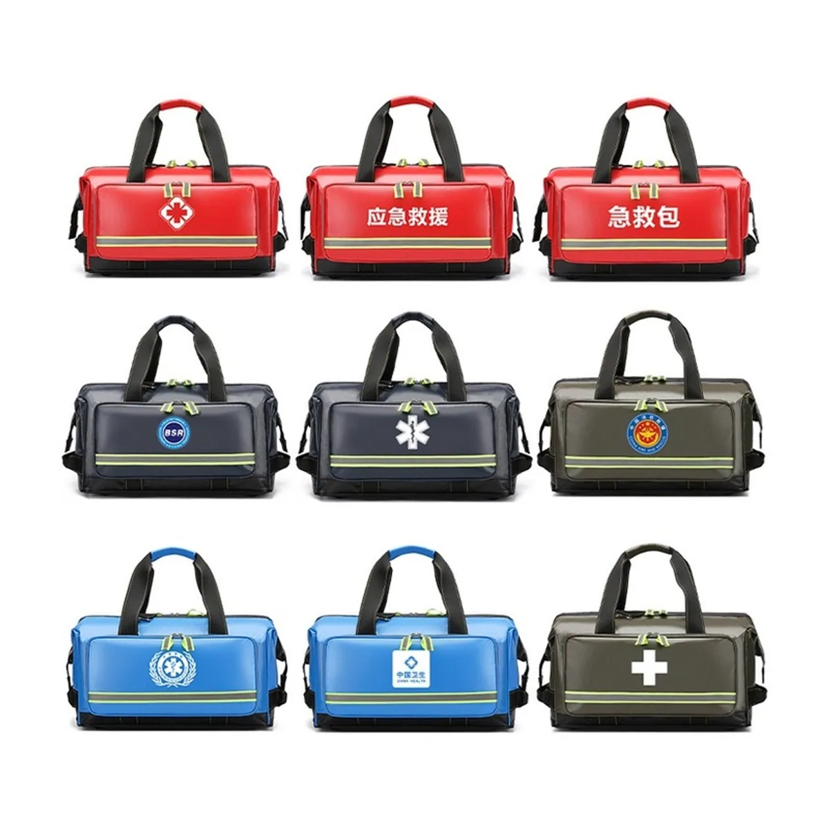 08812 Oxford Portable First Aid Bag in Red, construction and compartment detail 6