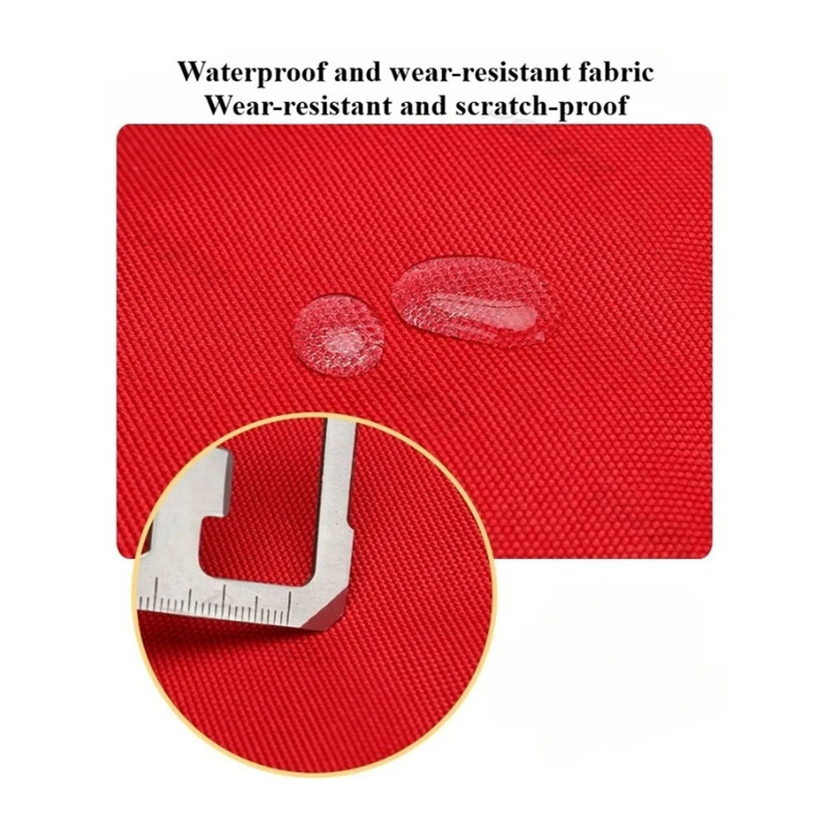 08816 1000D Portable First Aid Bag in Red, construction and compartment detail 1