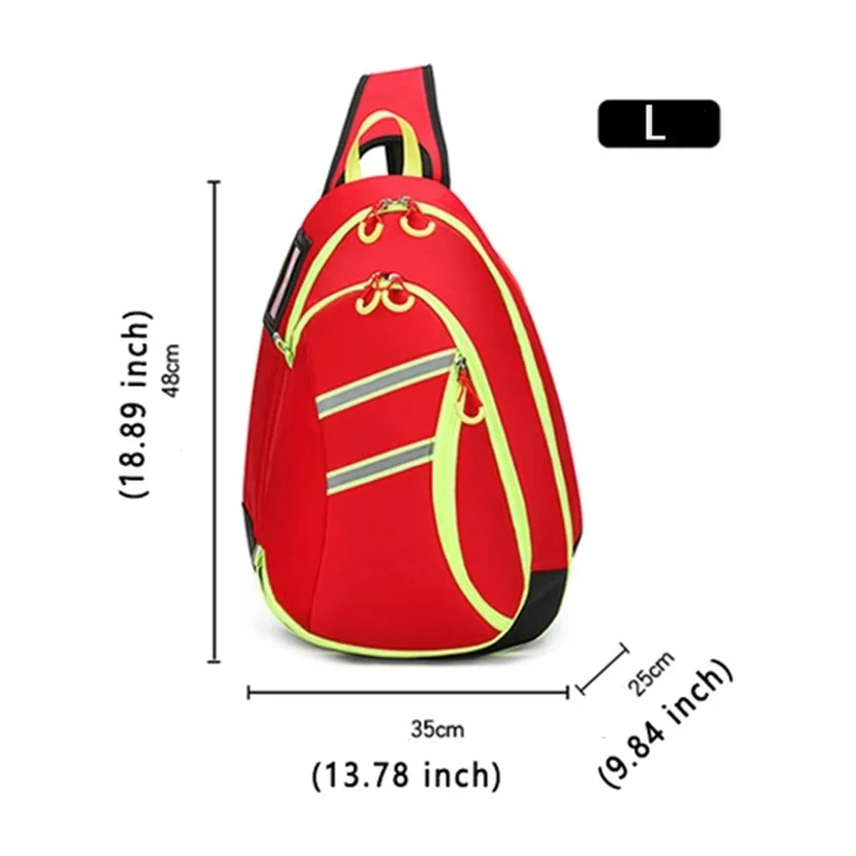 08820 1000D Portable First Aid Bag in Red, construction and compartment detail 5
