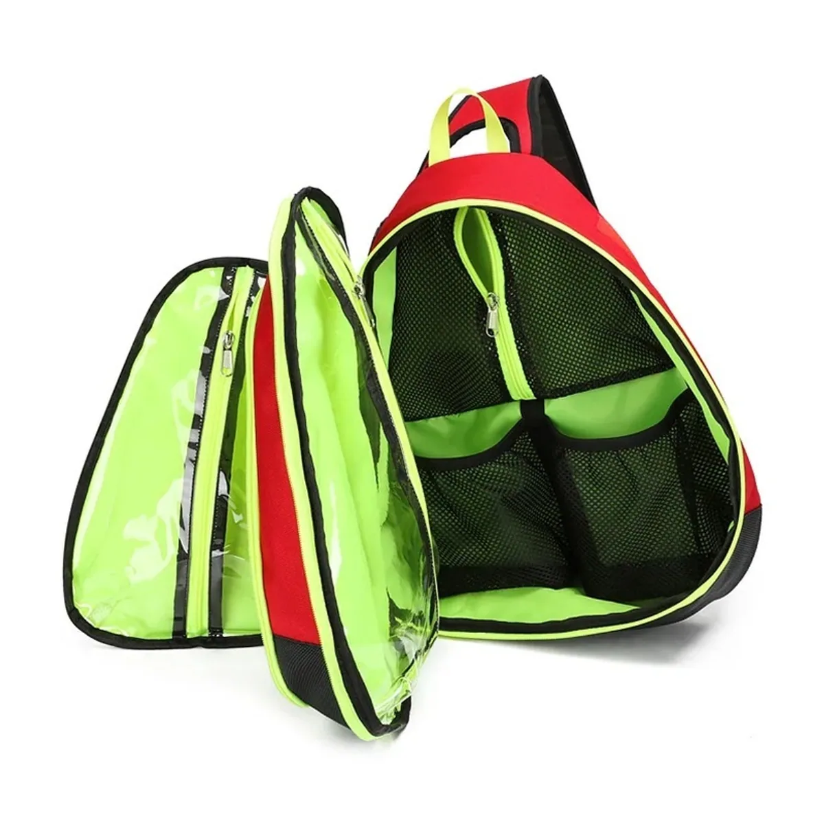 08820 1000D Portable First Aid Bag in Red, construction and compartment detail 6