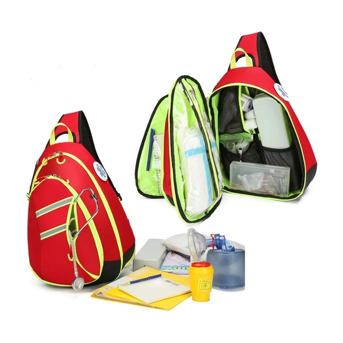08820 1000D Portable First Aid Bag in Red, portable first aid bag product view