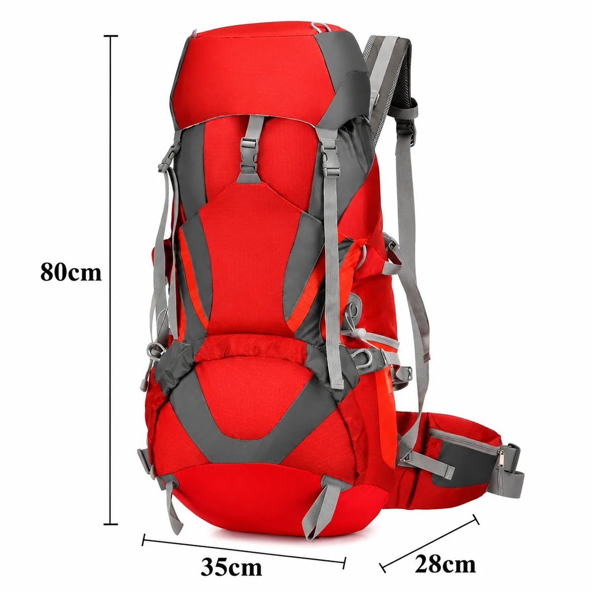 08823 Oxford Portable First Aid Bag in Red, construction and compartment detail 6