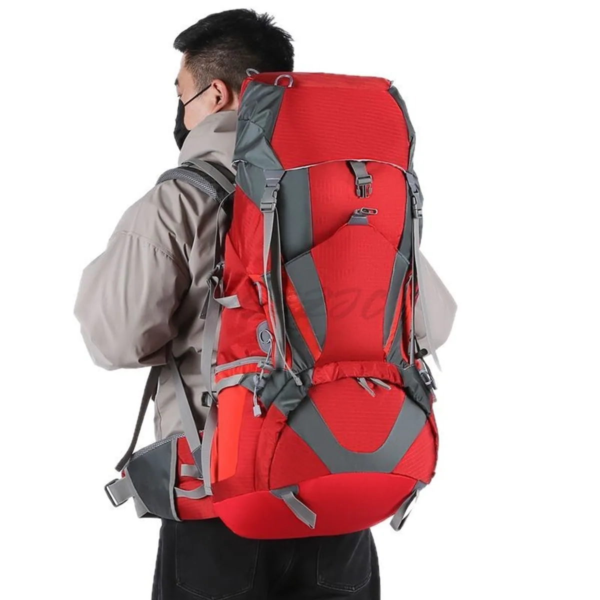 08823 Oxford Portable First Aid Bag in Red, construction and compartment detail 7