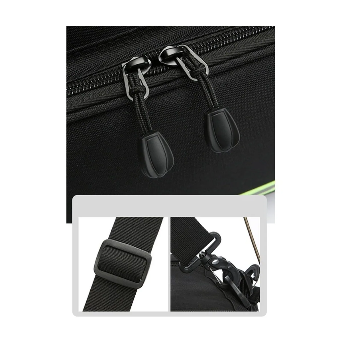 08826 1200D Portable First Aid Bag in Black, construction and compartment detail 6