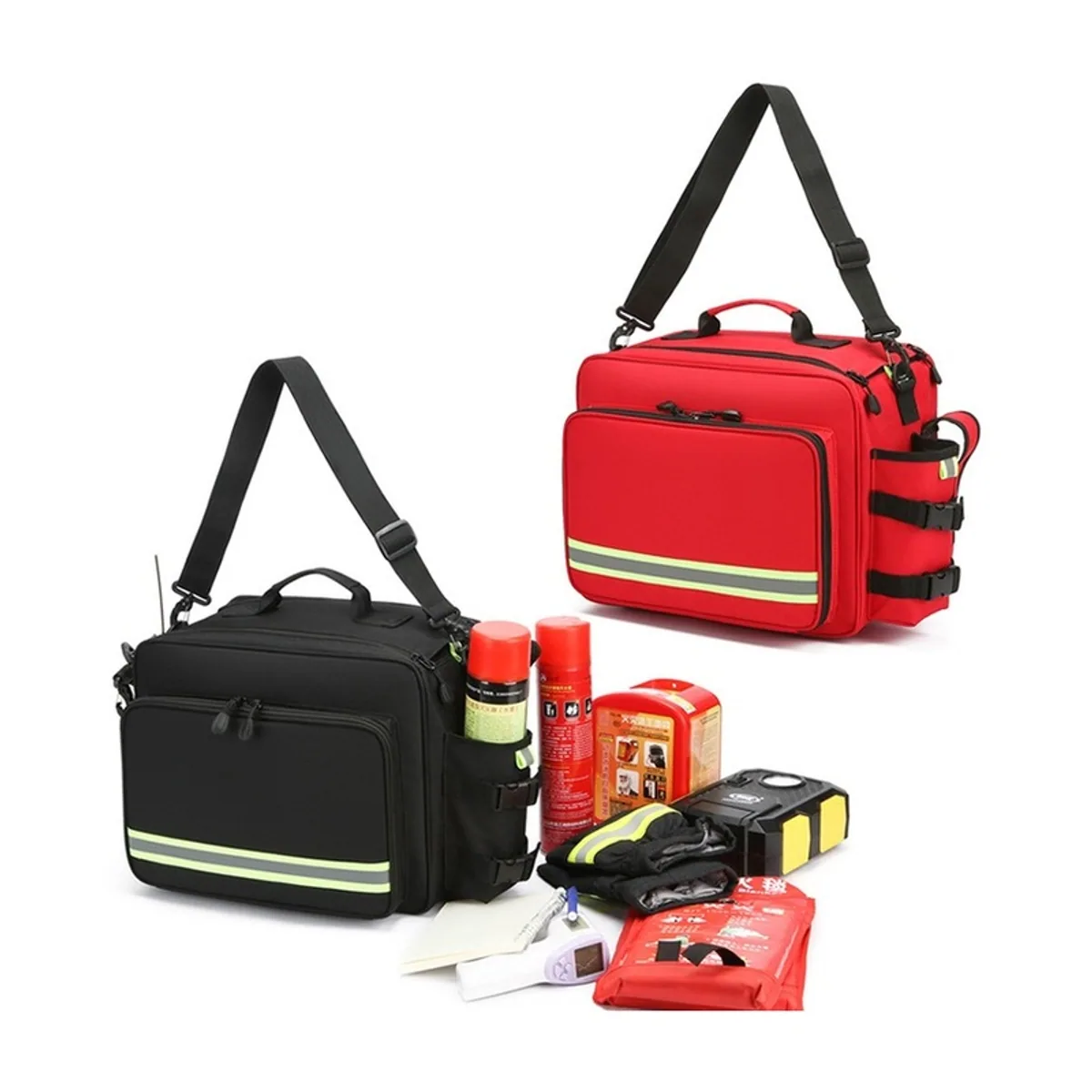 08826 1200D Portable First Aid Bag in Black, portable first aid bag product view