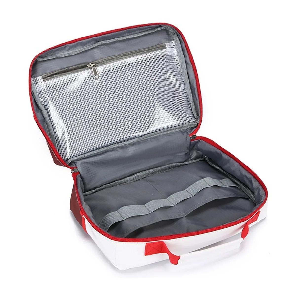 08828 Emergency Portable First Aid Bag in 6 Colors, construction and compartment detail 1