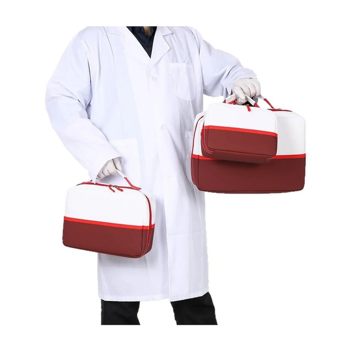 08828 Emergency Portable First Aid Bag in 6 Colors, construction and compartment detail 7