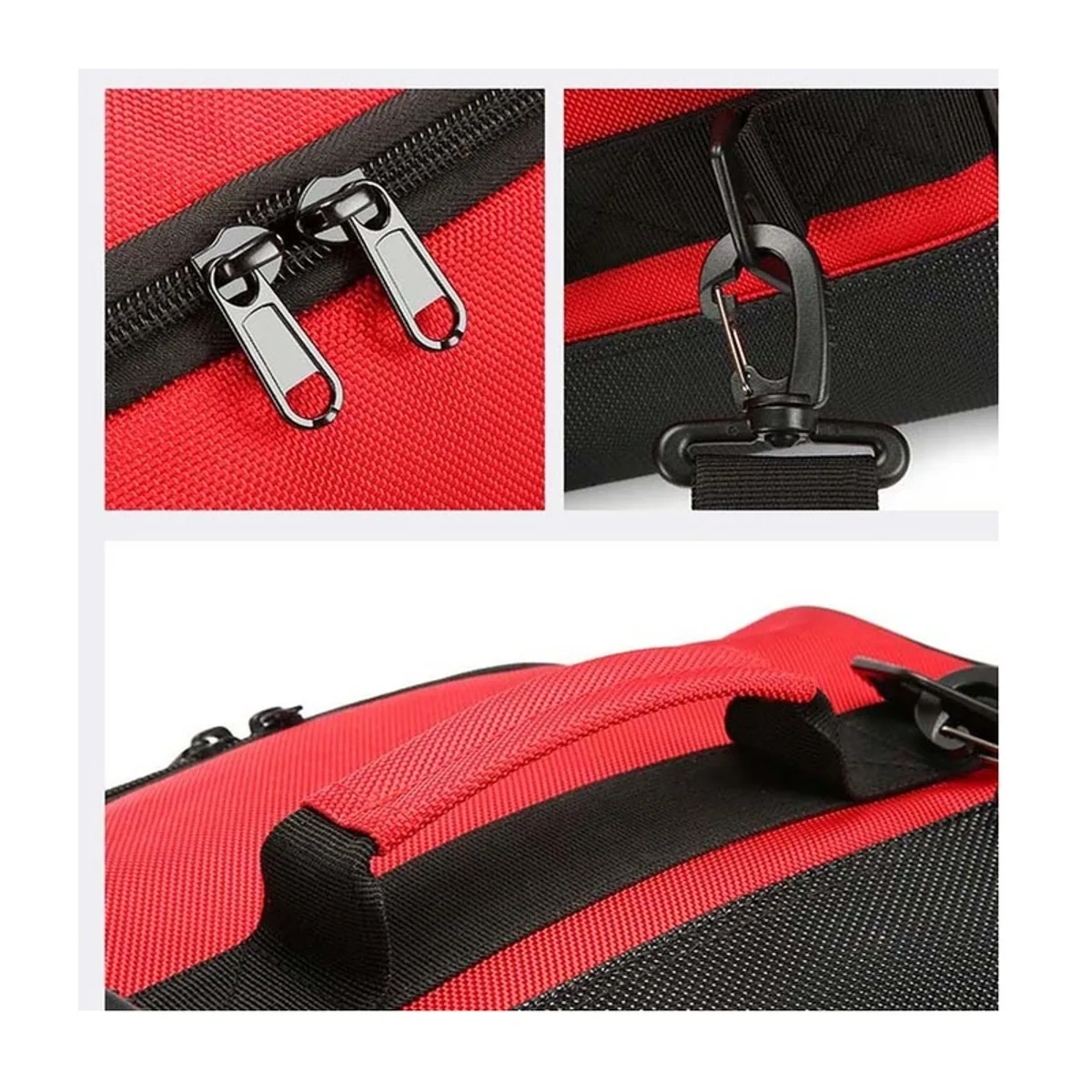 08830 1800D Portable First Aid Bag in Red, construction and compartment detail 7