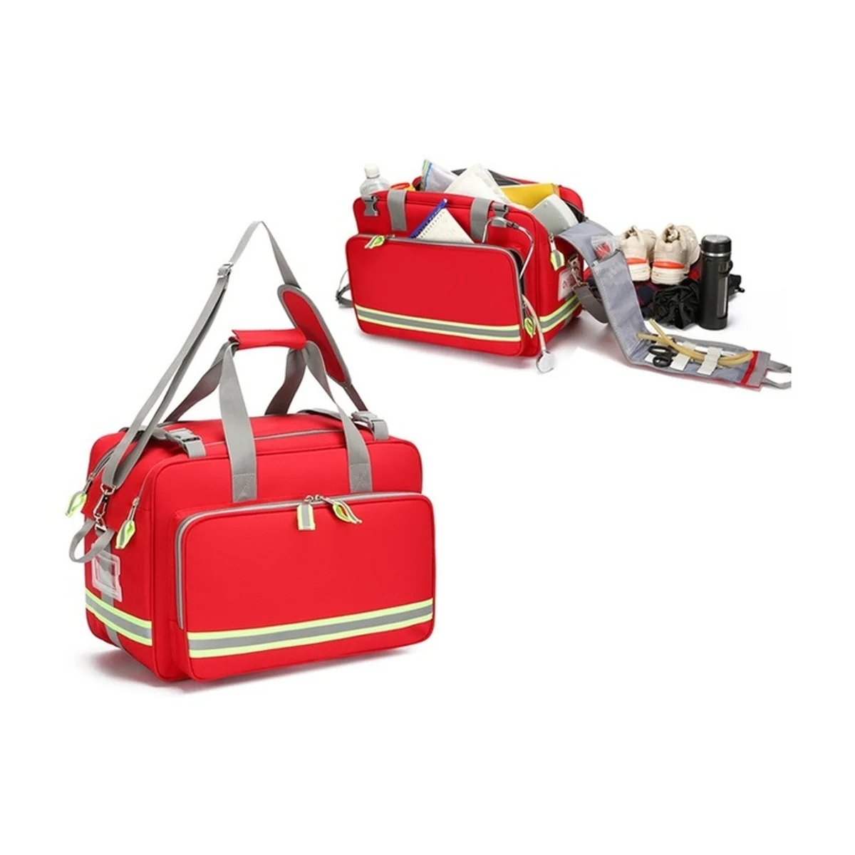 08831 1200D Portable First Aid Bag in Red, portable first aid bag product view