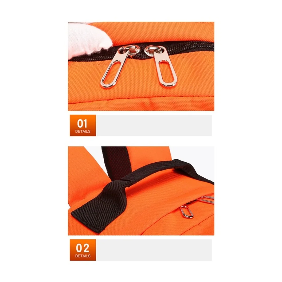08832 1200D Portable First Aid Bag in Red, construction and compartment detail 2
