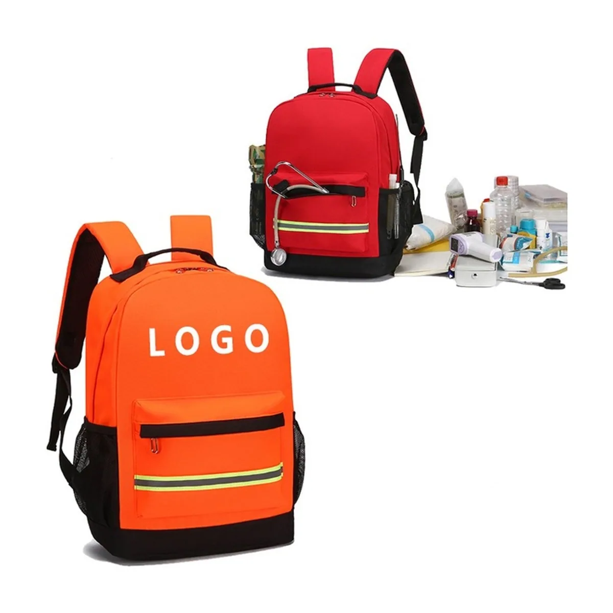 08832 1200D Portable First Aid Bag in Red, portable first aid bag product view