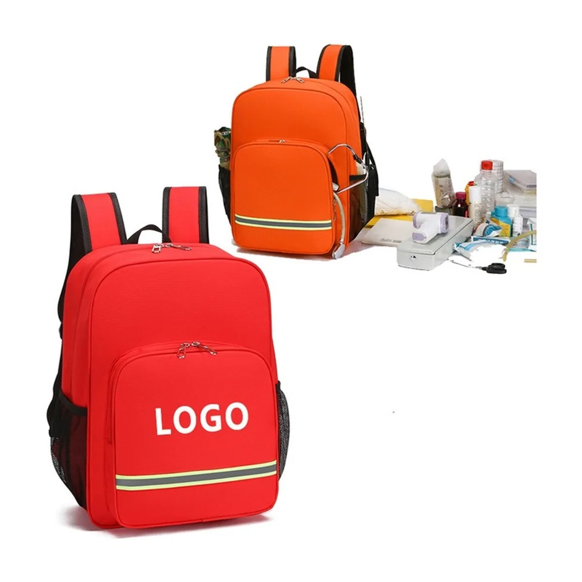 08833 1200D Portable First Aid Bag in Red, portable first aid bag product view
