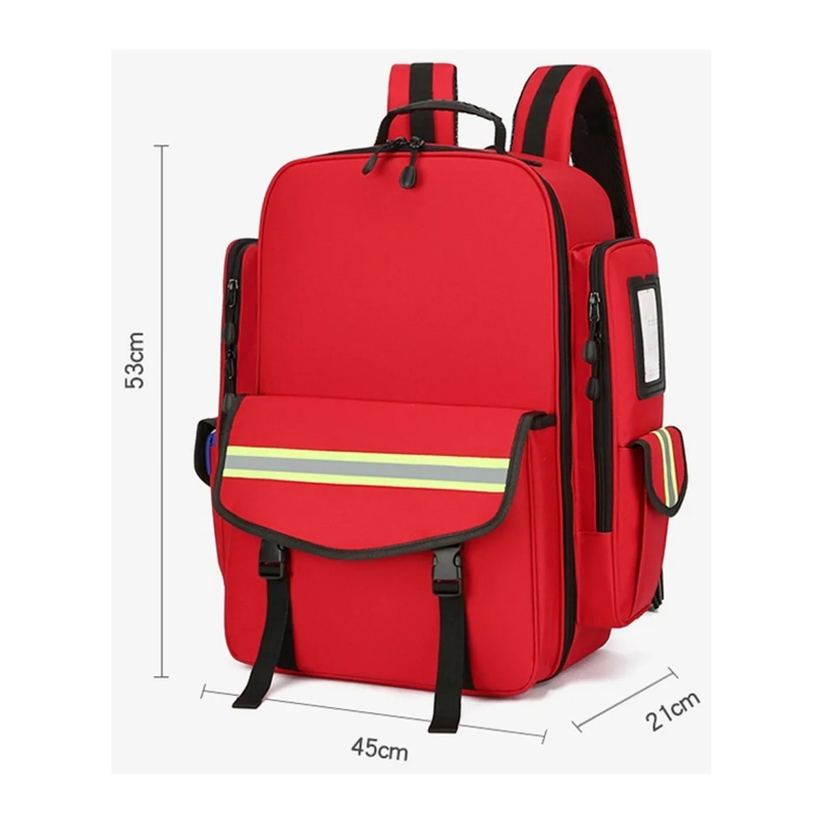 08835 1200D Portable First Aid Bag in Red, construction and compartment detail 7