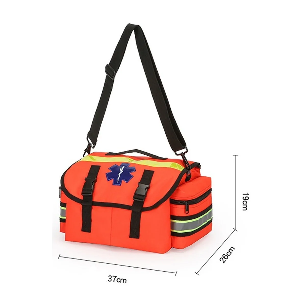 08838 1200D Emergency Waist Bag in Red, construction and compartment detail 3