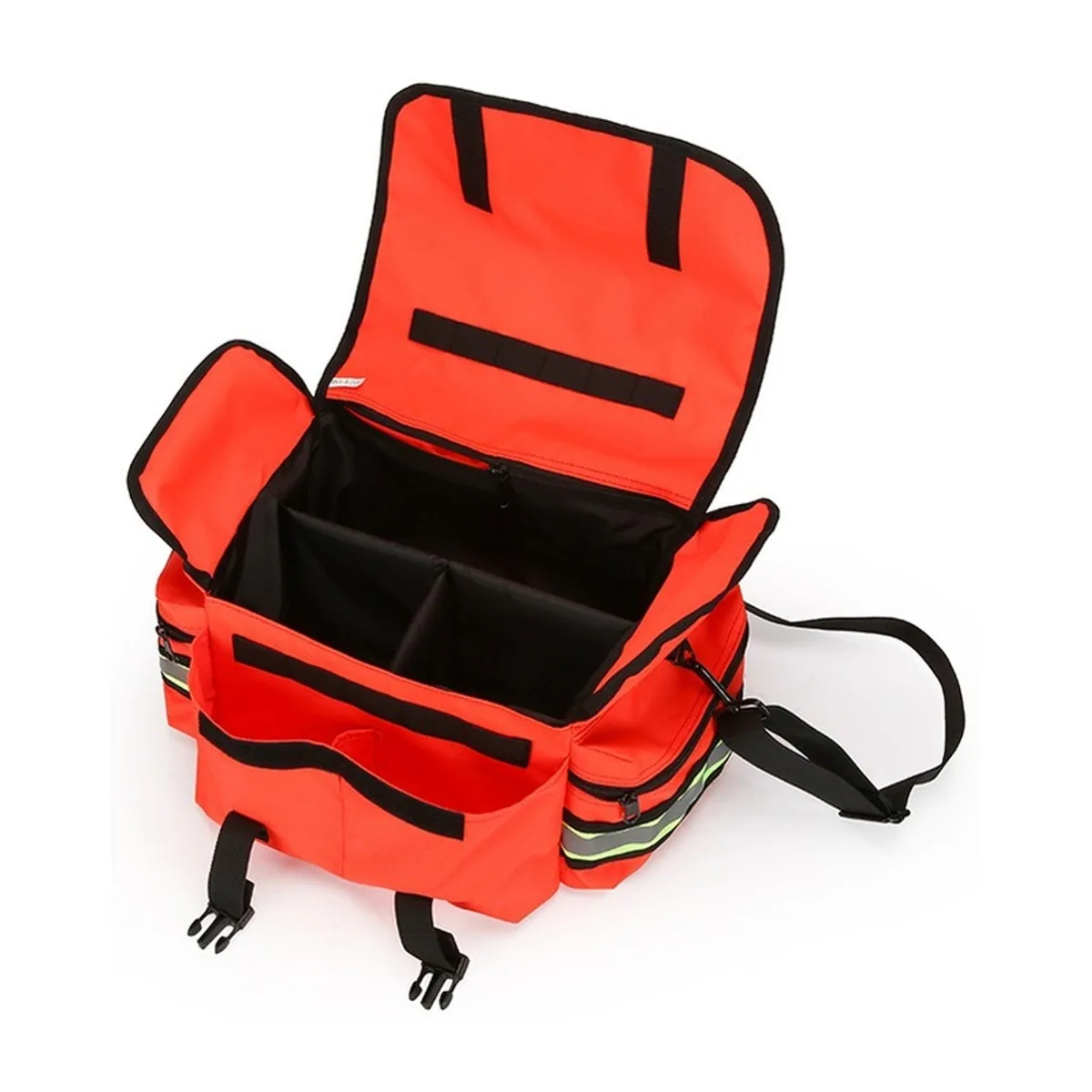 08838 1200D Emergency Waist Bag in Red, construction and compartment detail 4