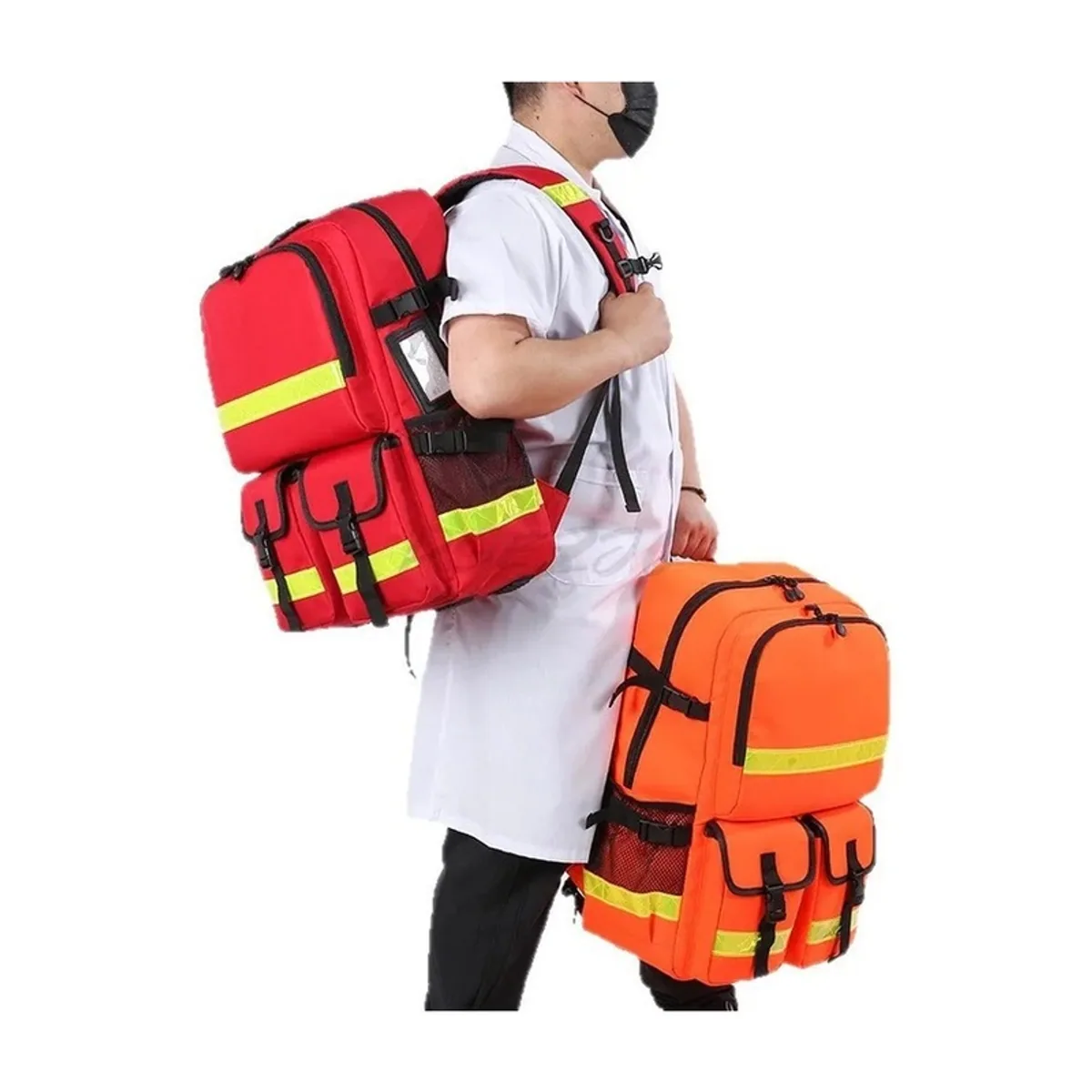 08840 1200D Waterproof PVC Rescue Bag in Red, construction and compartment detail 7