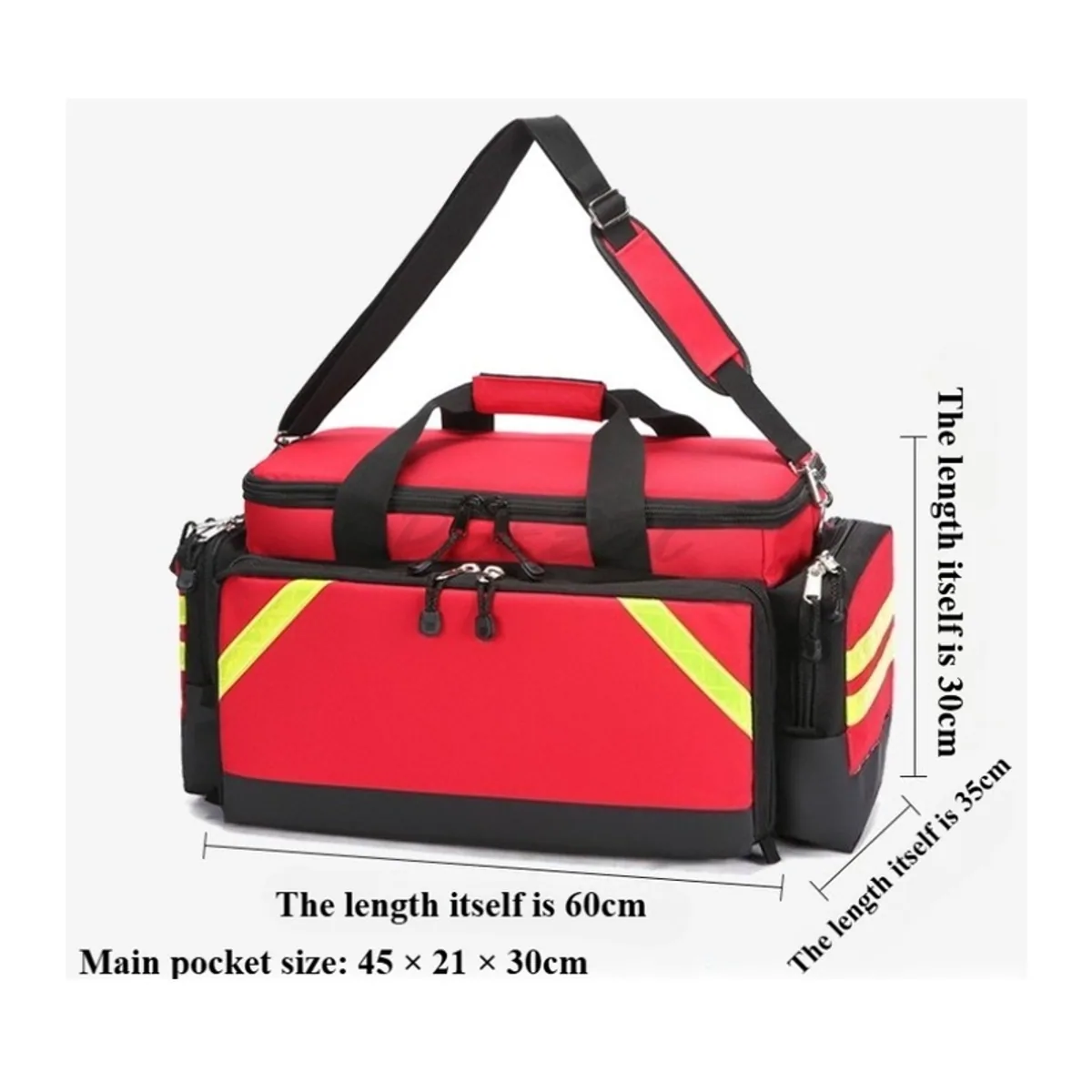 08841 1200D Waterproof PVC Rescue Bag in Red, construction and compartment detail 6